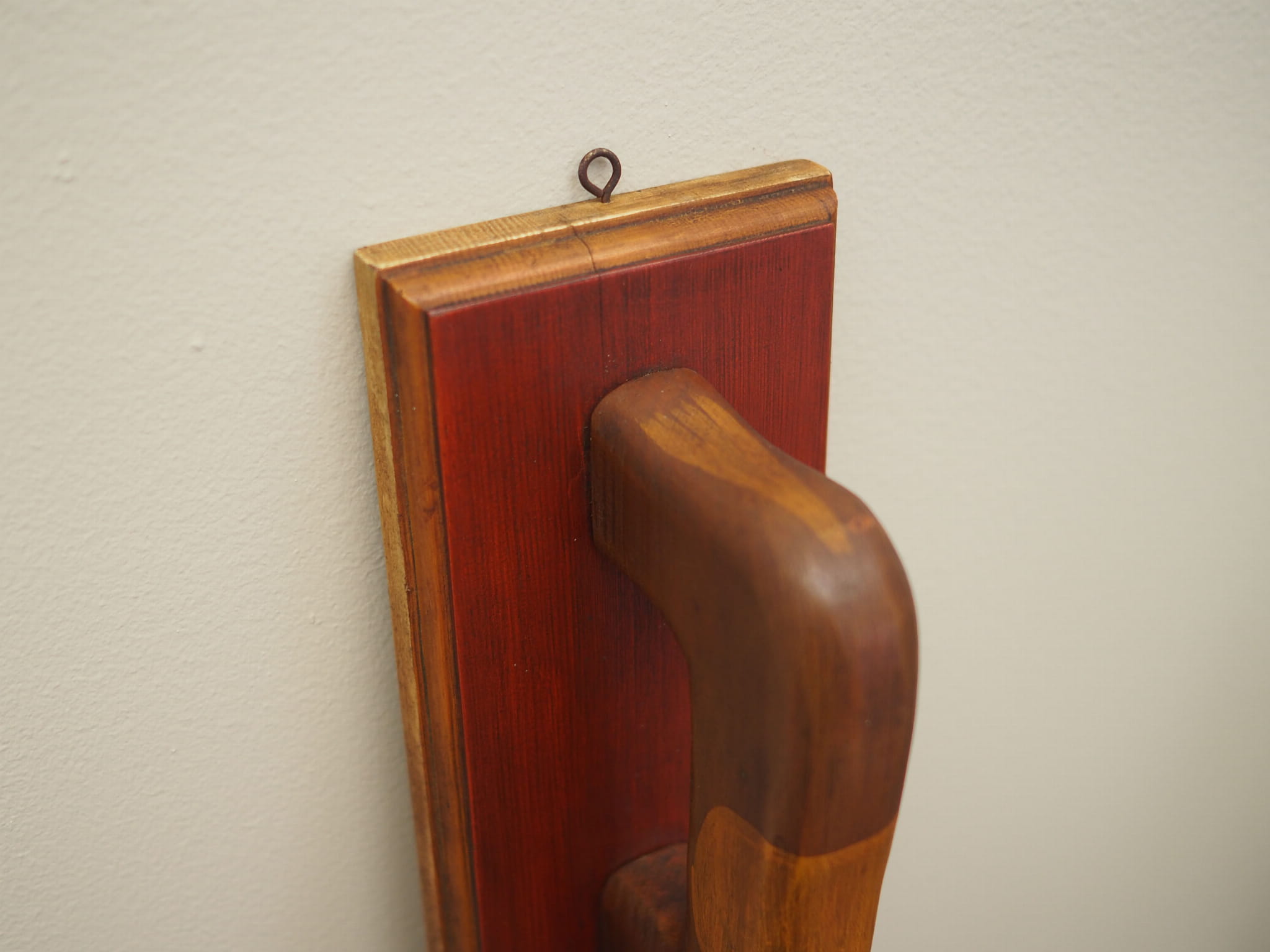 Vintage Wandschmuck Holz Braun 1970er Jahre
