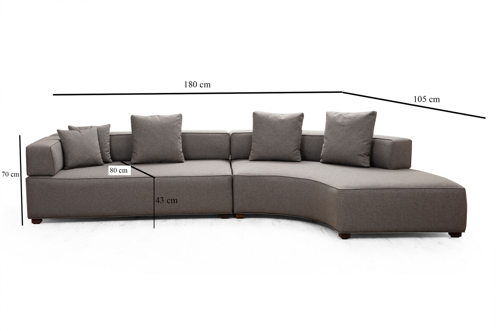 Gondol-1 Sofa Grau