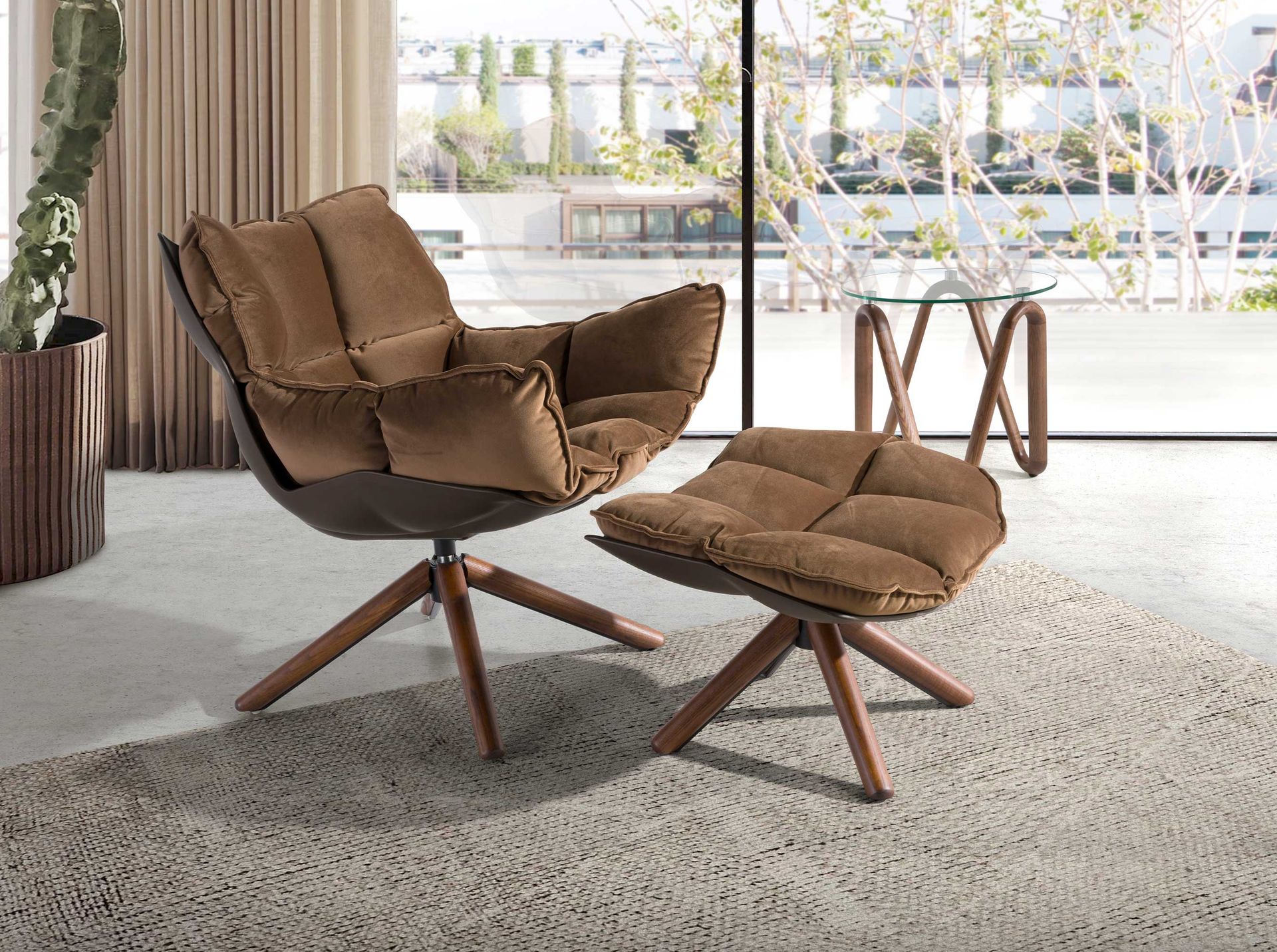 Ottoman Velvet Brown