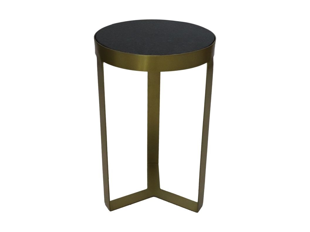 Runder Beistelltisch Marmor Metall ø30cm