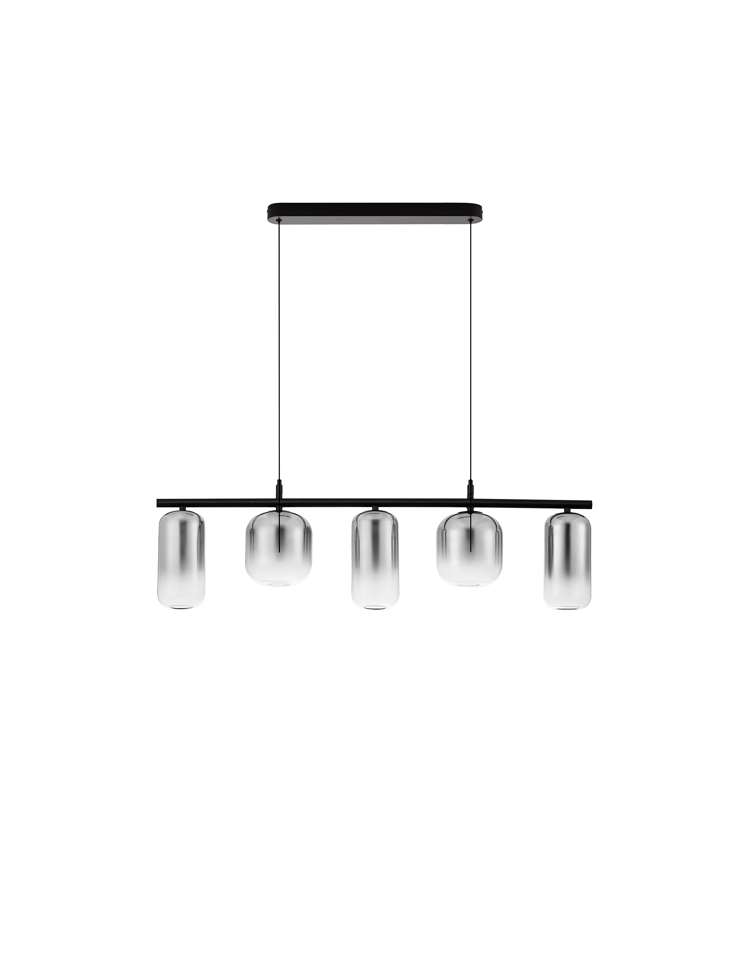 Pendelleuchte Aelia Typ C Aluminium Rauchglas Grau