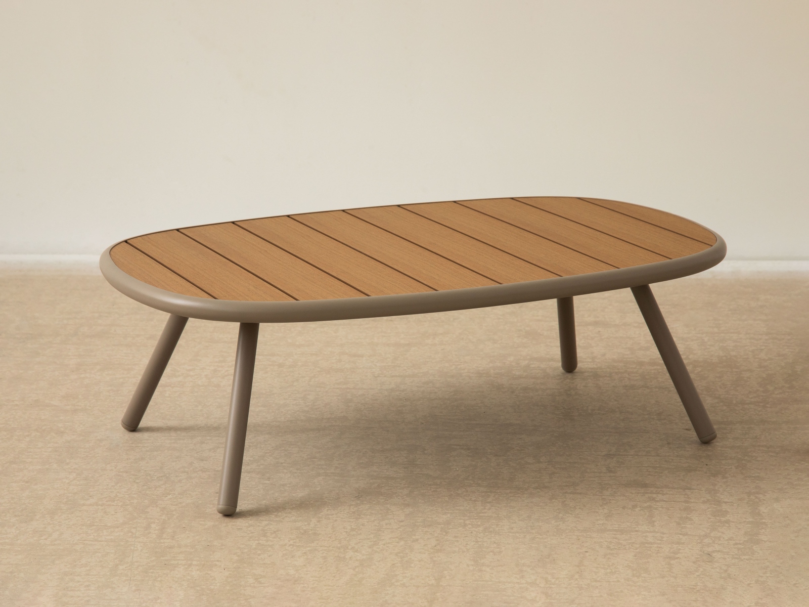 Margalida Gartentisch Kunststoff Creme 95x60x30 cm