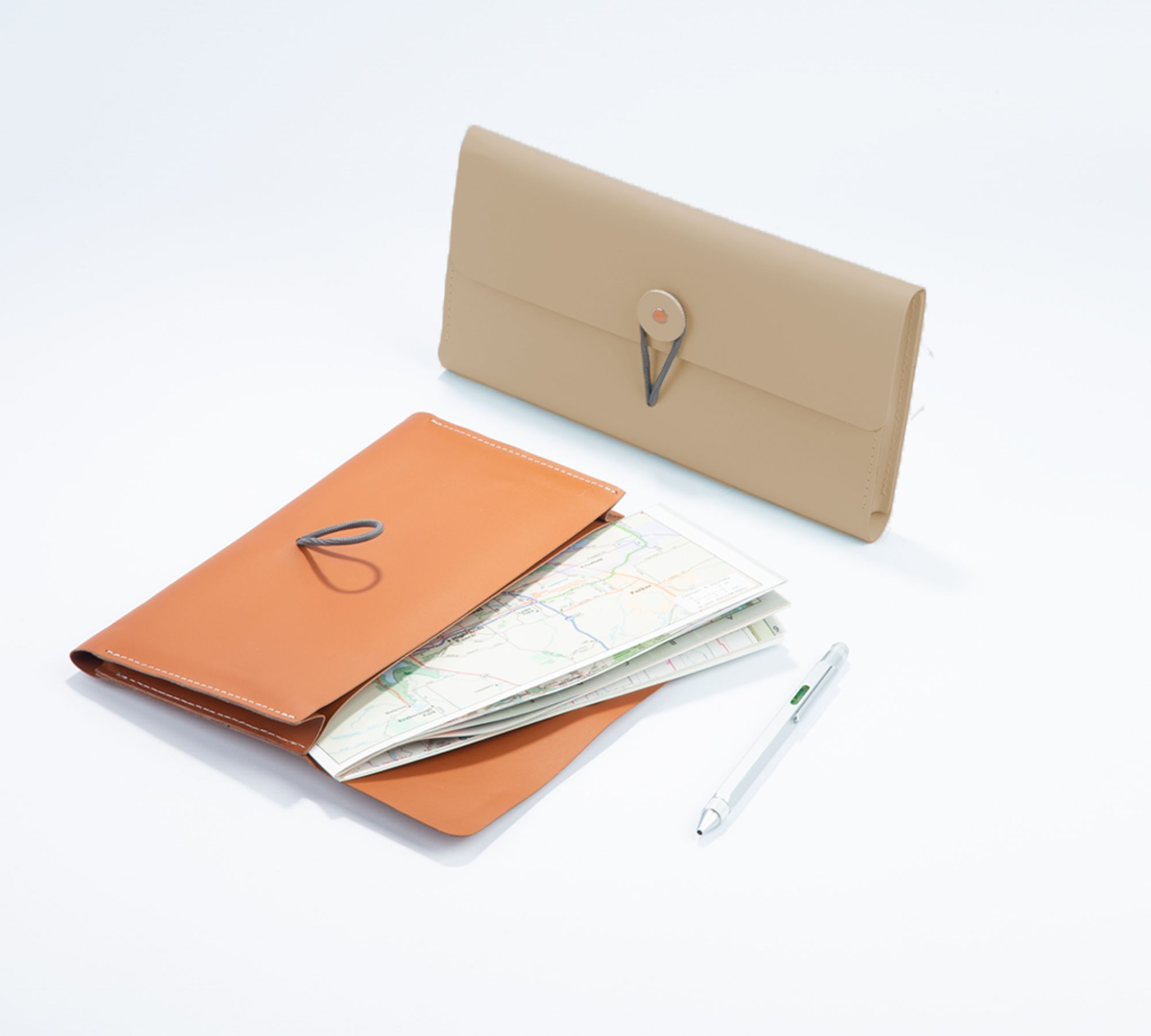 Dokumentenmappe 100% Recyceltes Leder Ingwer