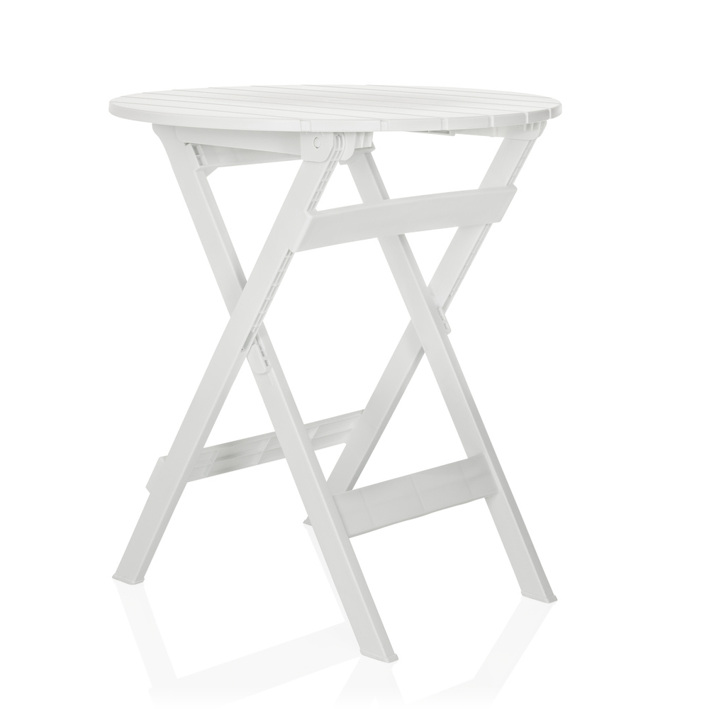 Garden table / Folding table TRAVANO T plastic white hjh LIFE
