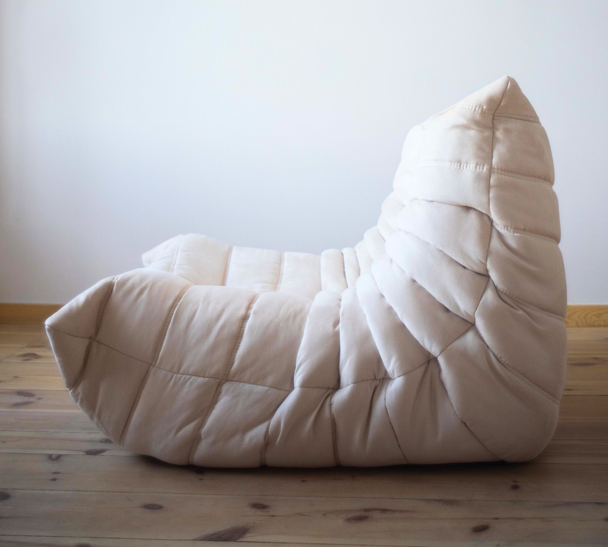 Togo armchair faux leather light beige