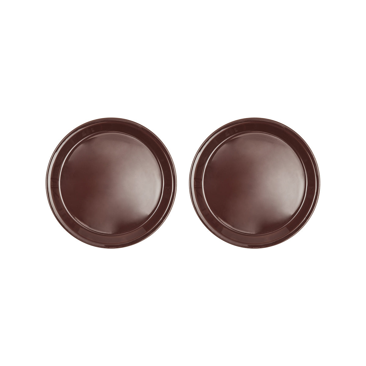 2x Yuka Mittagessen Teller Terrakotta Rot 