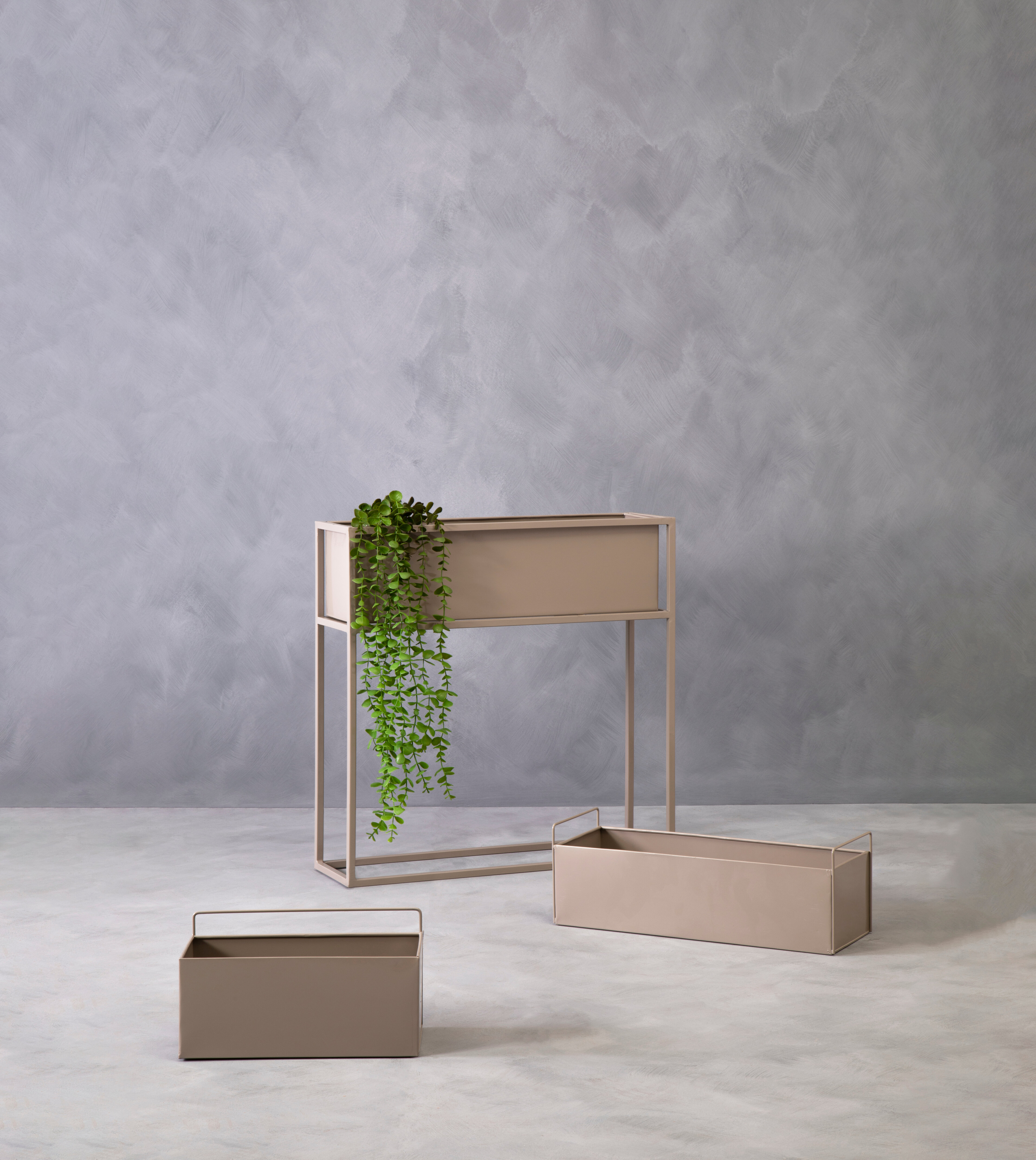 Ascher Wand-Pflanzkasten Grau
