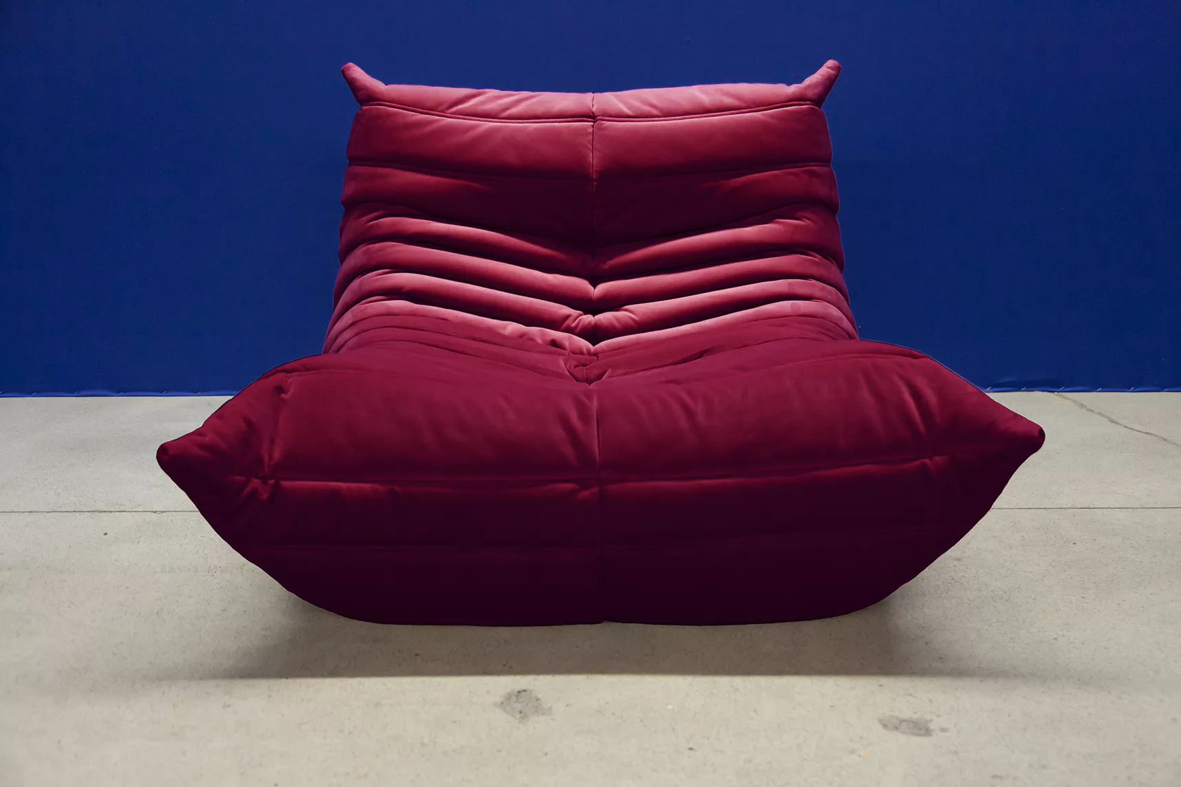 Togo Lounge Set 2 pz. velluto rosso Borgogna