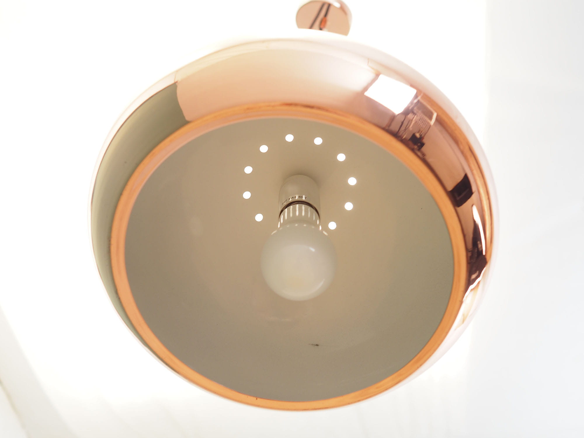 Vintage Pendant Lamp Metal Pink 1990s