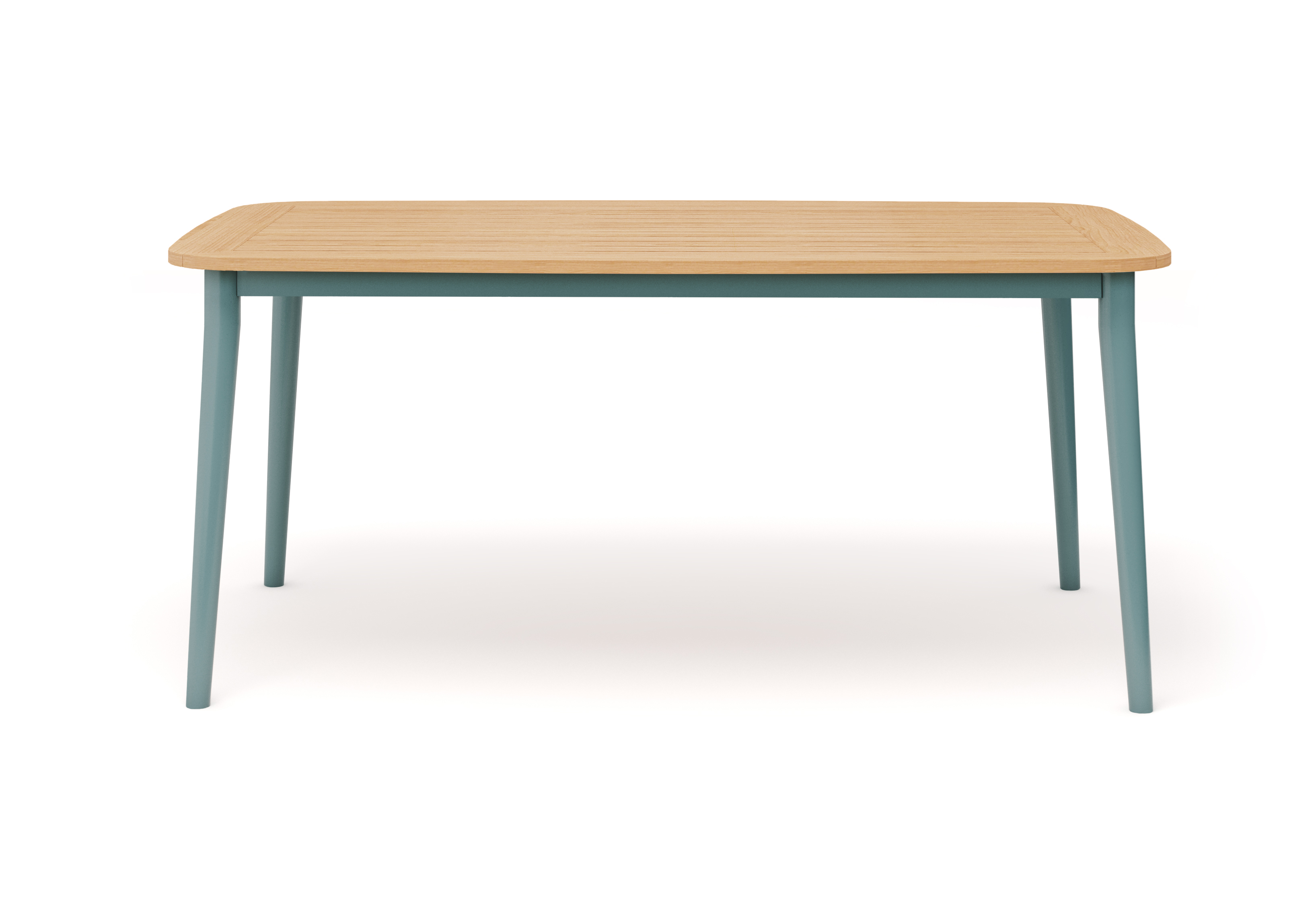 Charlie Tisch Teak-Platte Aluminium Petrol 170 x 100 cm