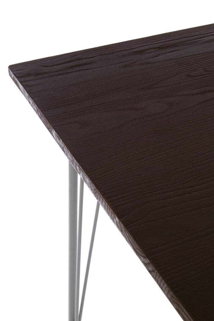 District Side Table Metal Elm Wood