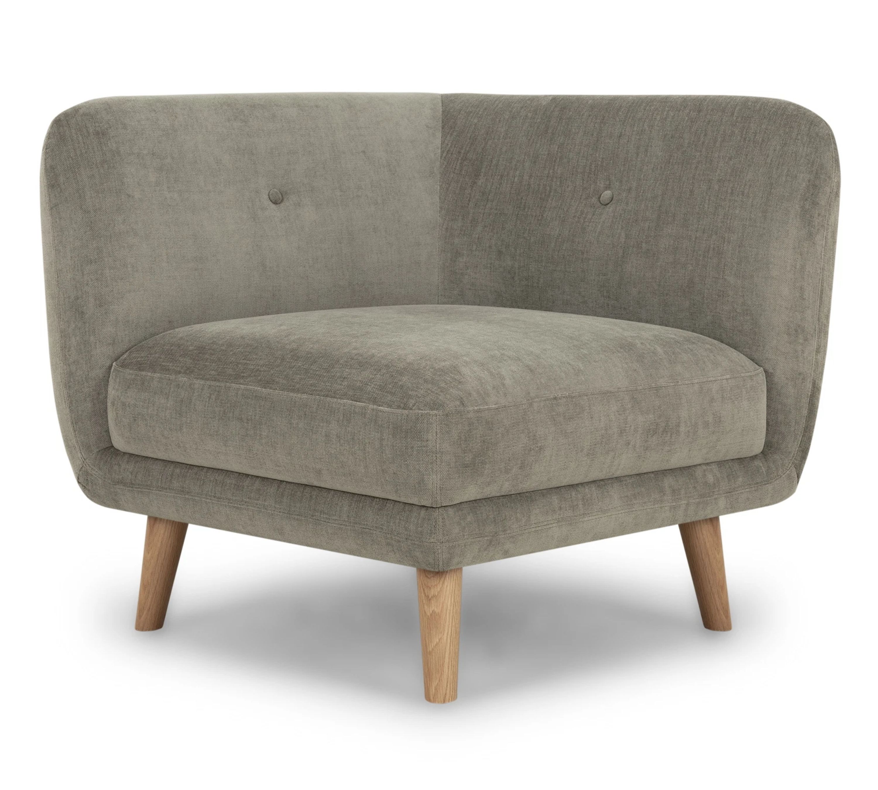 Alfred 1-Sitzer Eckmodul Links Planet Grey Green