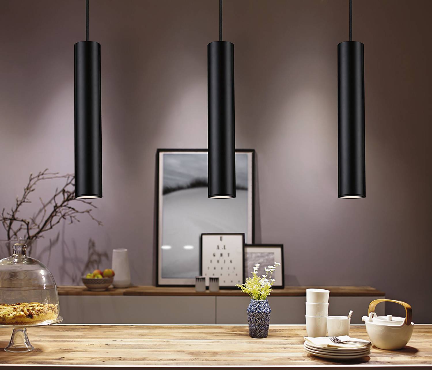 1-Flammig Pendelleuchte Urail Catalejo Aluminium Schwarz