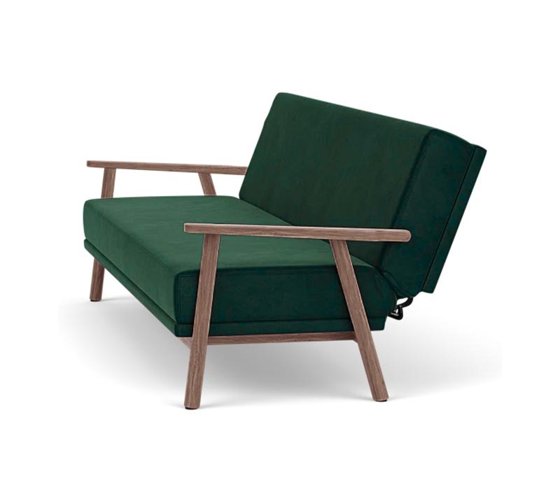 Archie Schlafsofa Velour Lux Dark Green