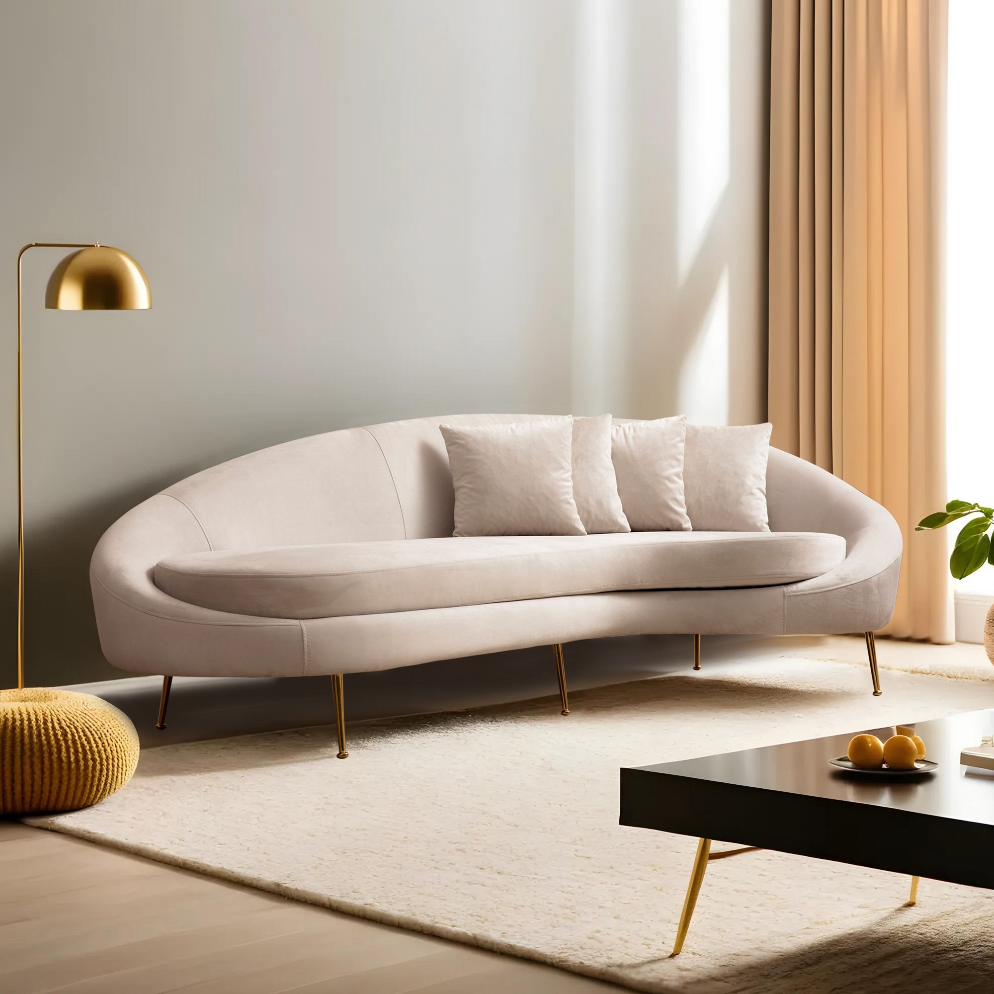 Elegantes Sofa 3-Sitzer Beige