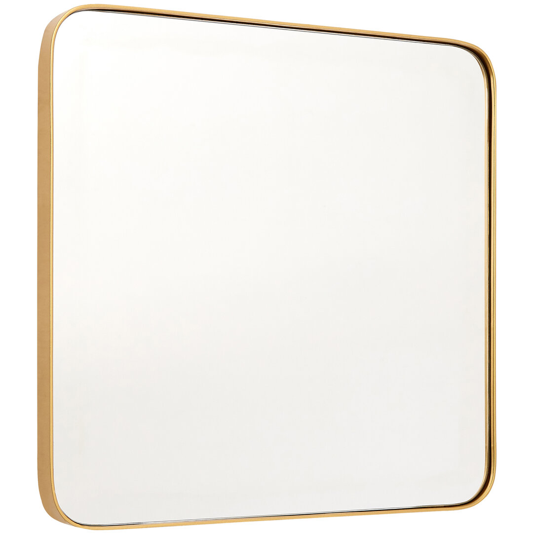 Tia Kleine Goldfinish Quadratische Wandspiegel
