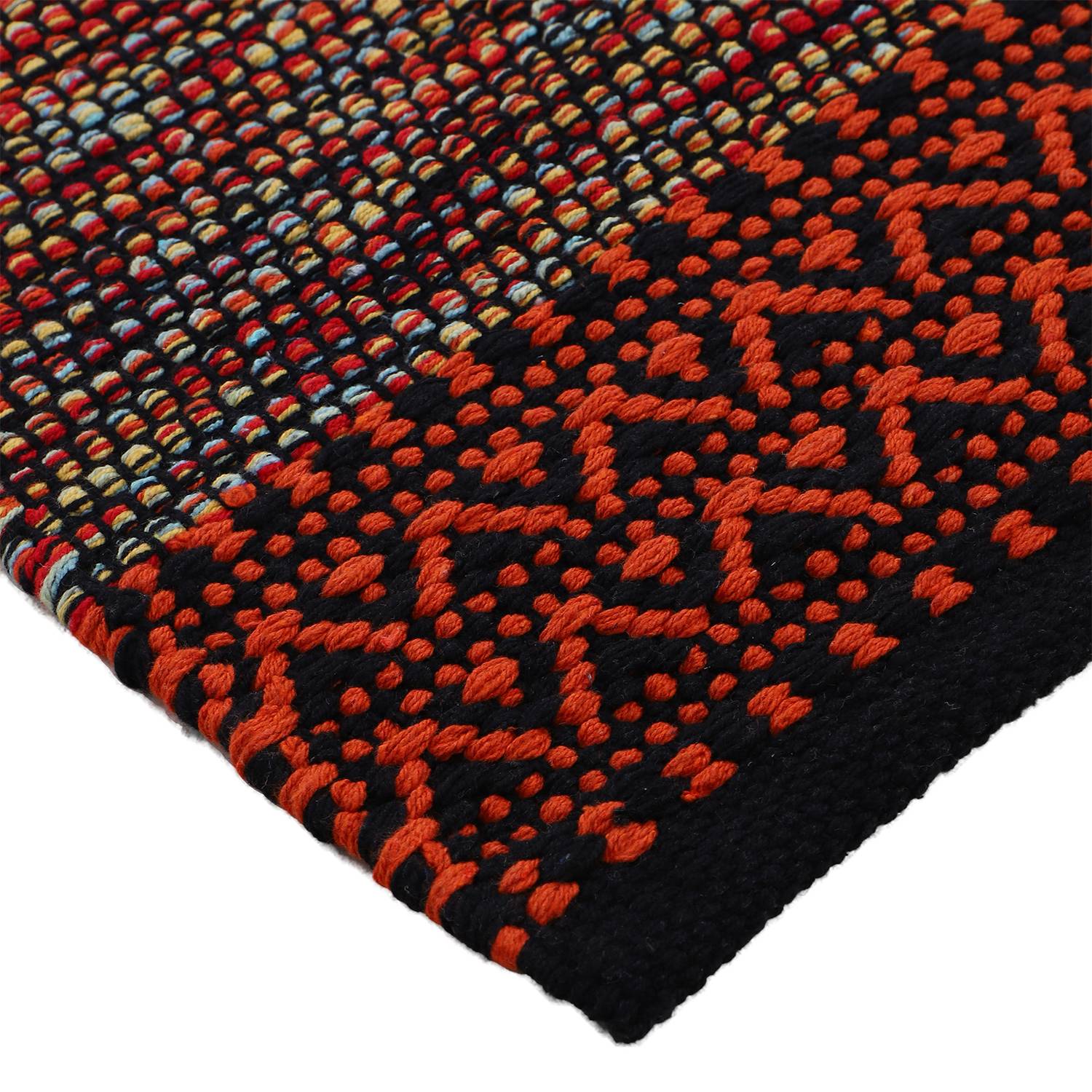 Kelim Mia Läufer Baumwolle Wendbar Orange 60 x 180 cm