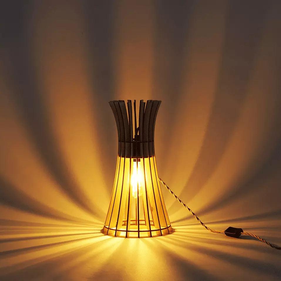 Alesio Tischlampe Holz 20cm