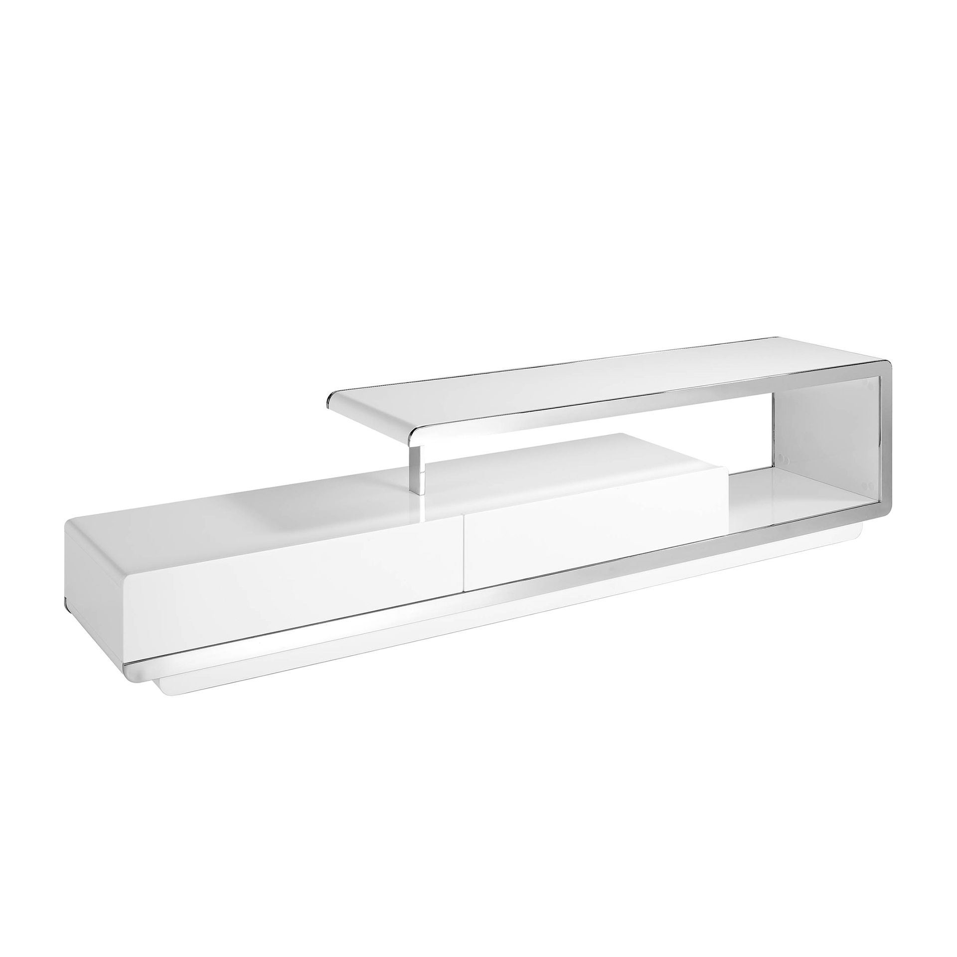 Lowboard Verchromter Stahl Weiß