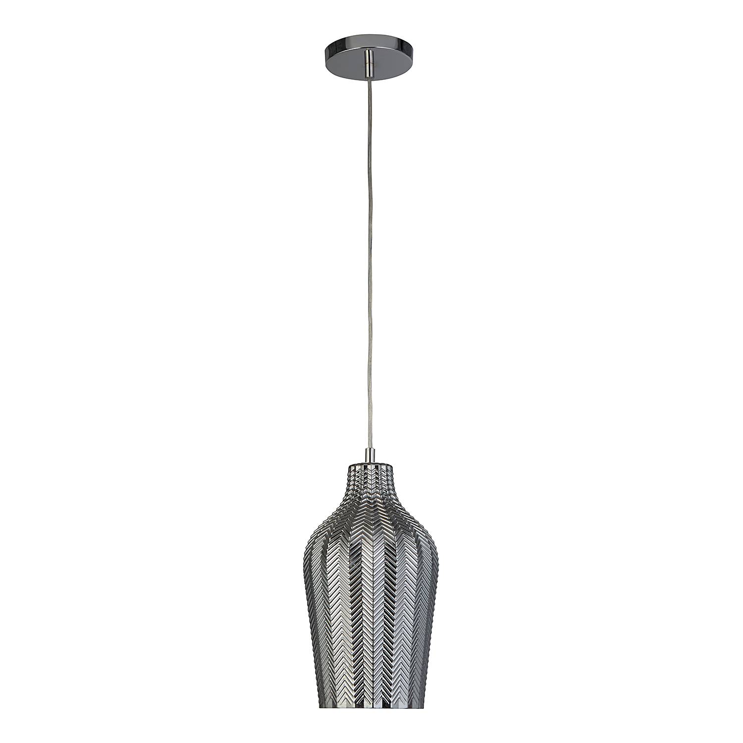 Pendelleuchte Chevron Silber 