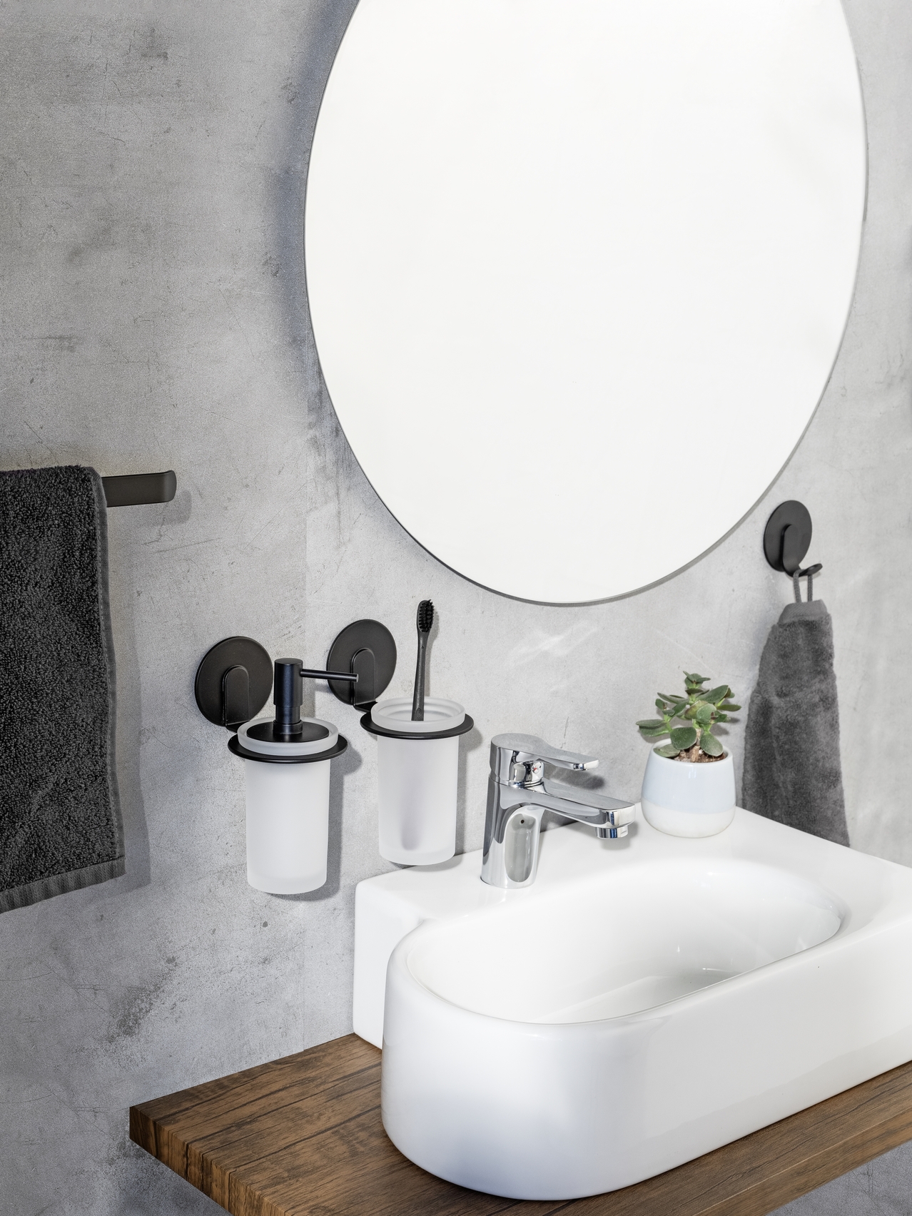 Bivio Wandhaken Aluminium Schwarz