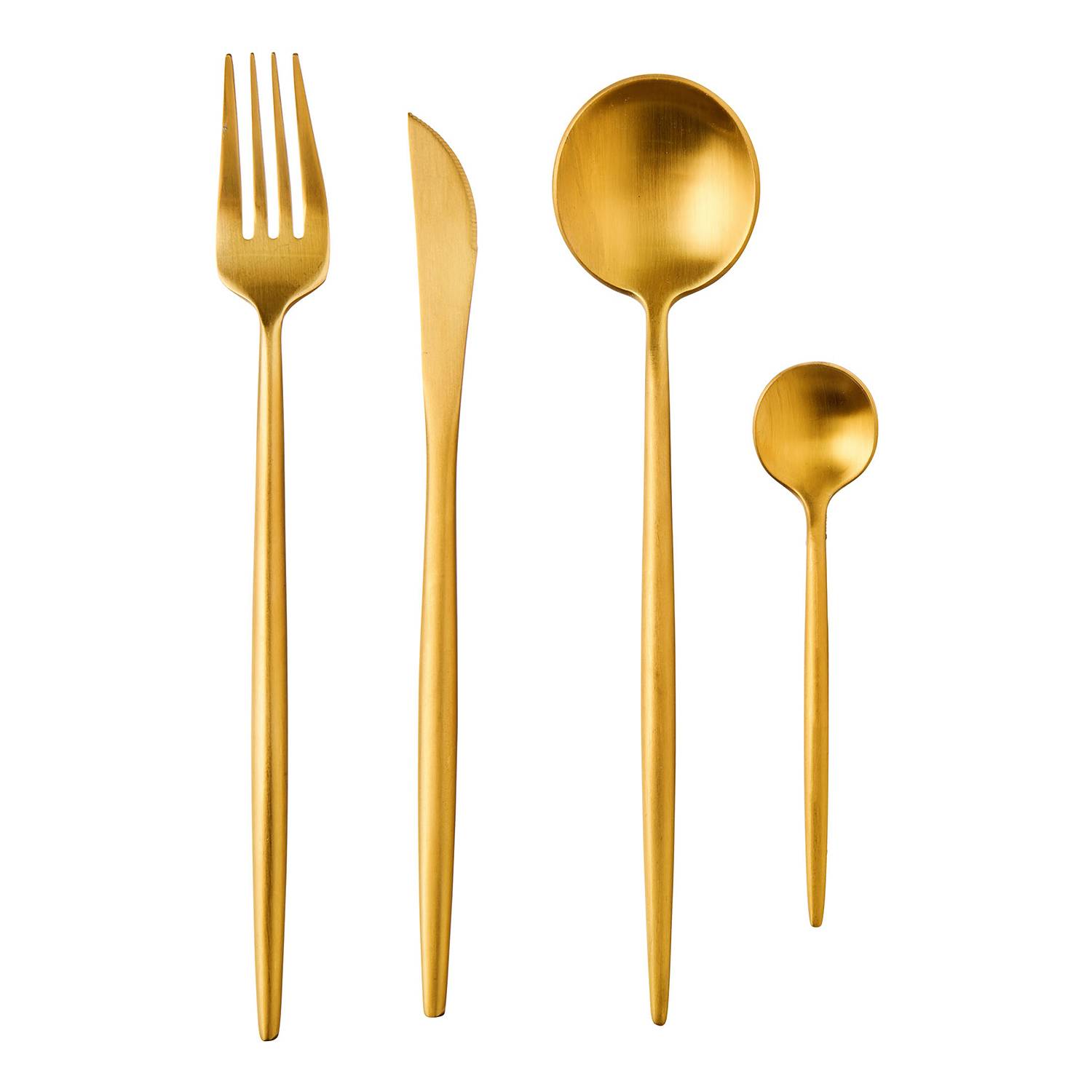 Besteck-Set STILETTO Edelstahl Gold
