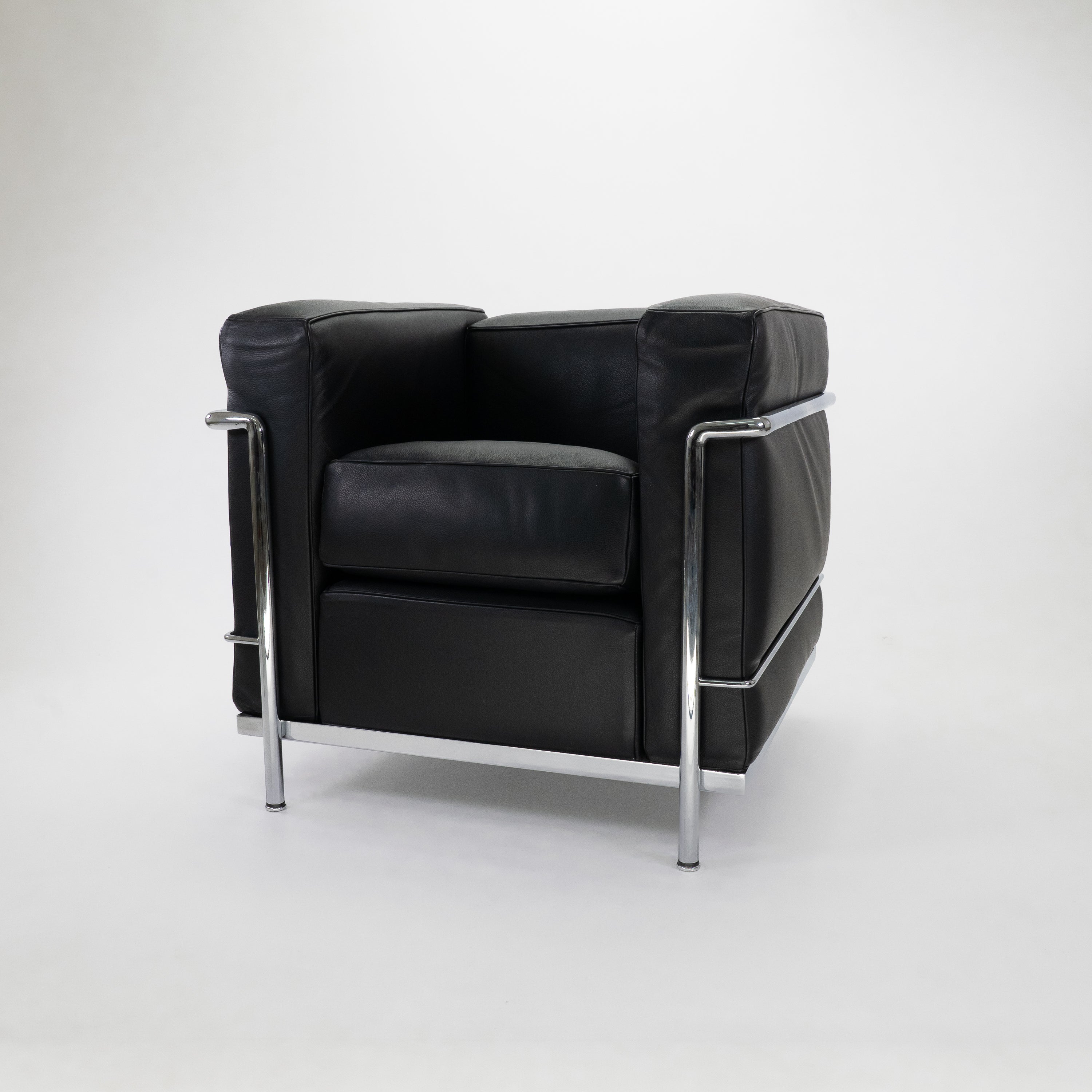 Le Corbusier LC2 Sessel Chrom Leder Schwarz