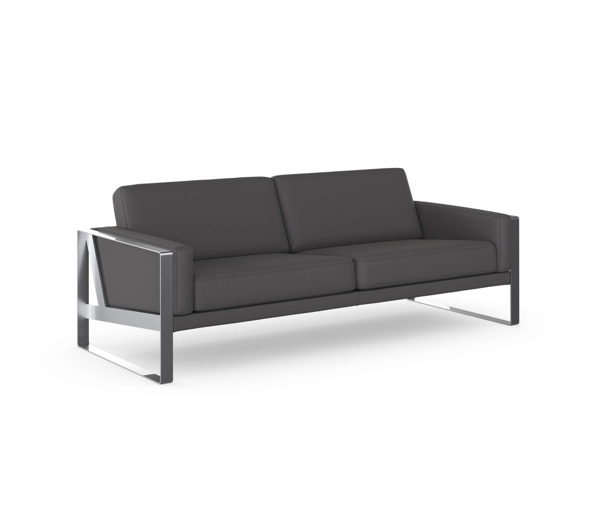 Frame Sofa 3-Sitzer Leder Grau