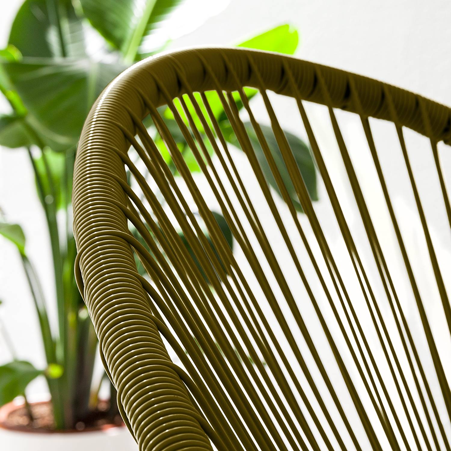 Garten Lounge 2er Set Copacabana Stahl Polyrattan Olivgrün