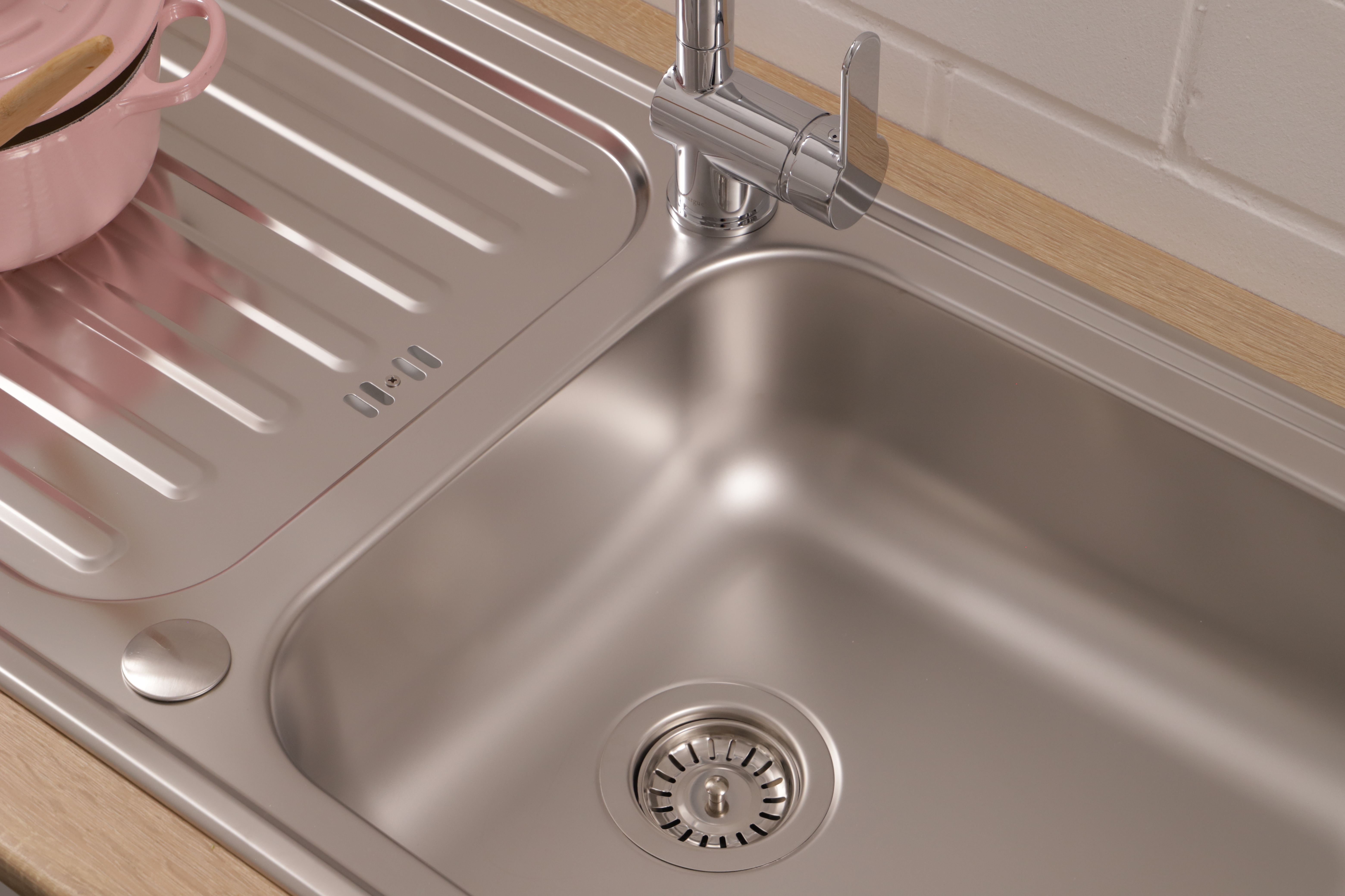 Kitchen sink Riverside stainless steel 100 cm