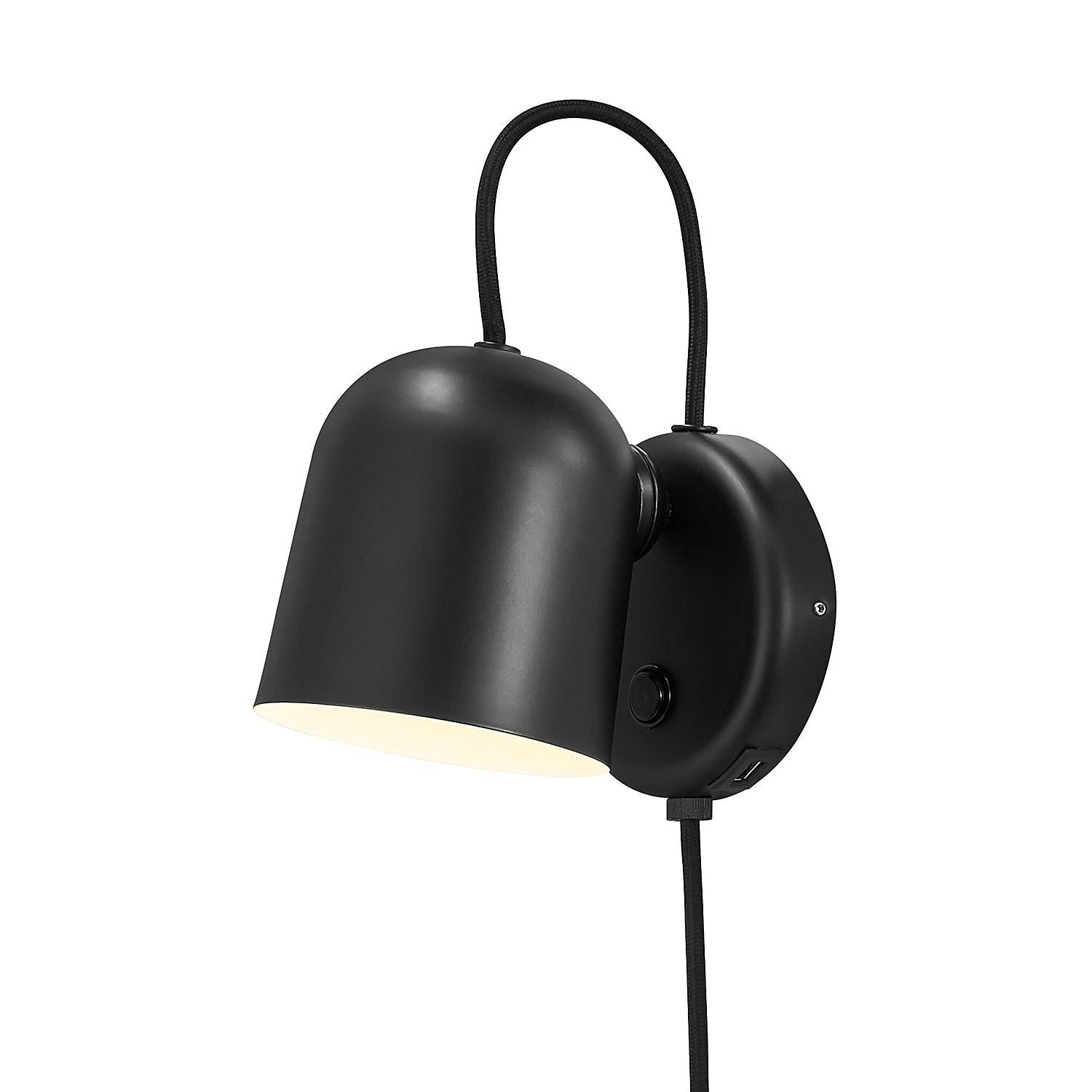 Angle Wandleuchte Stahl Schwarz 1-flammig