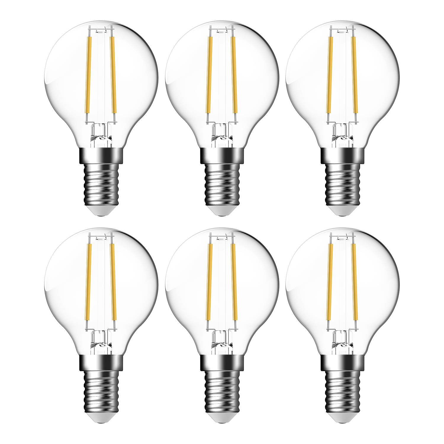 Leuchtmittel Fil IX (6er-Set) Klarglas 6-flammig