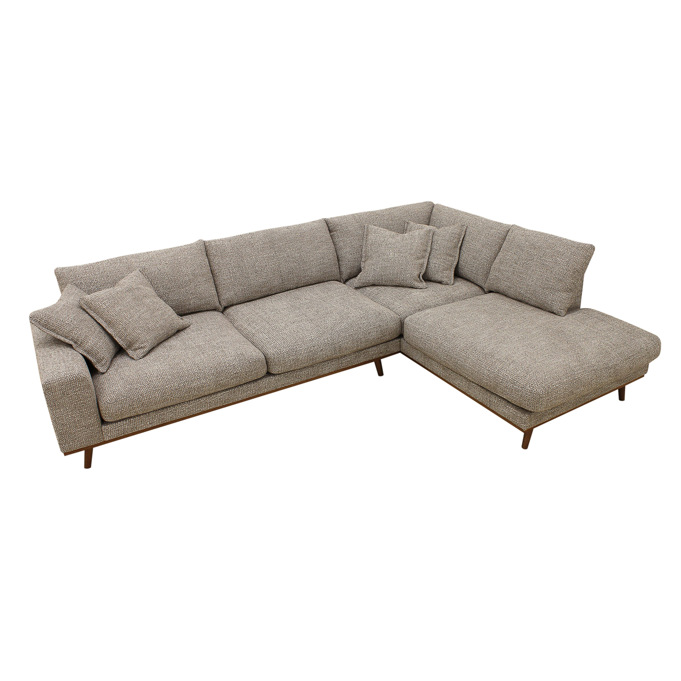 Corner Sofa Harper 3-Seater Right Light Brown
