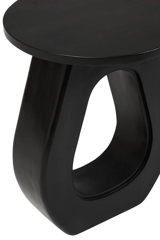 Walsa Black Finish Mango Holz Beistelltisch
