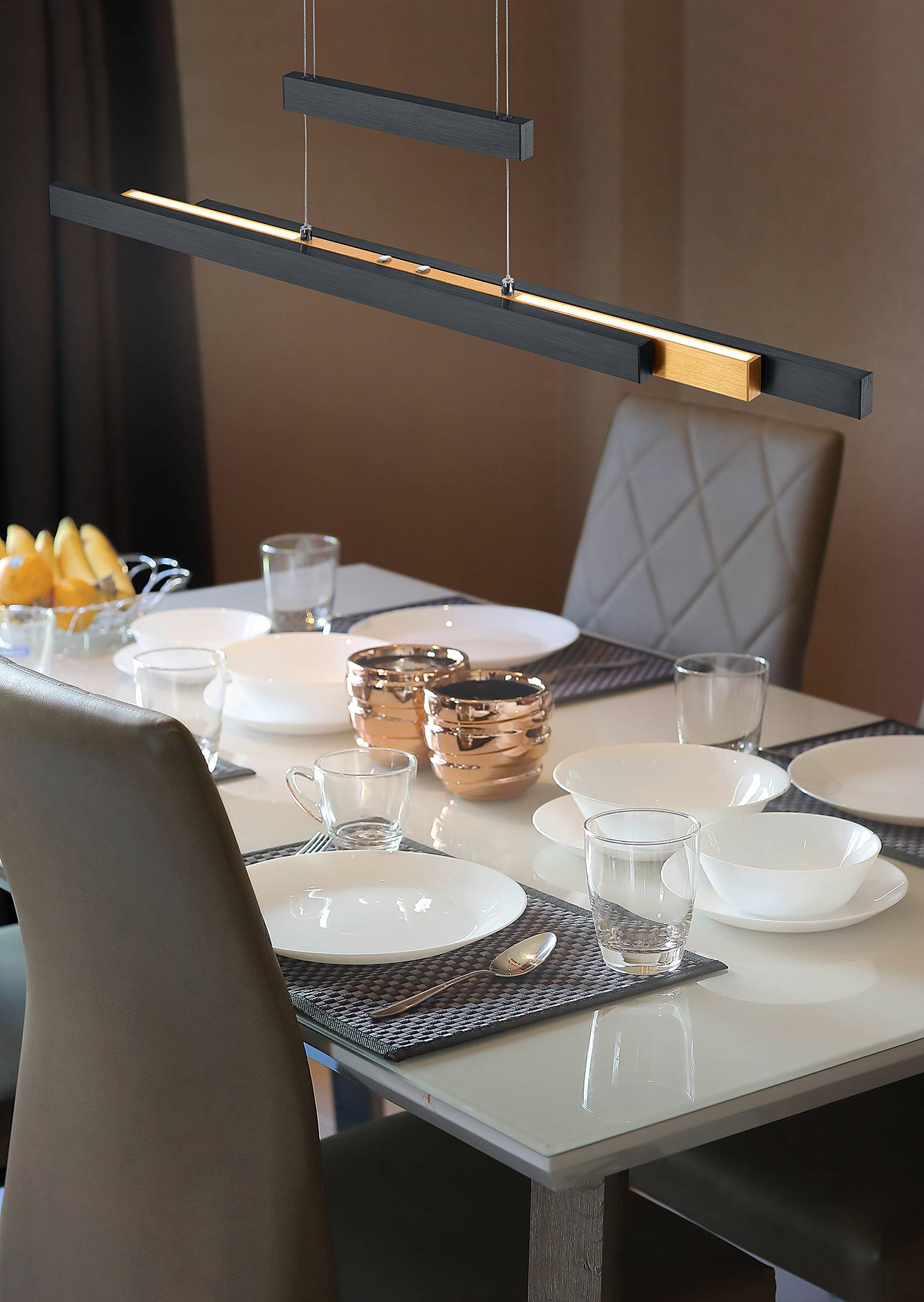 1-flammig LED-Pendelleuchte Trajan Eisen