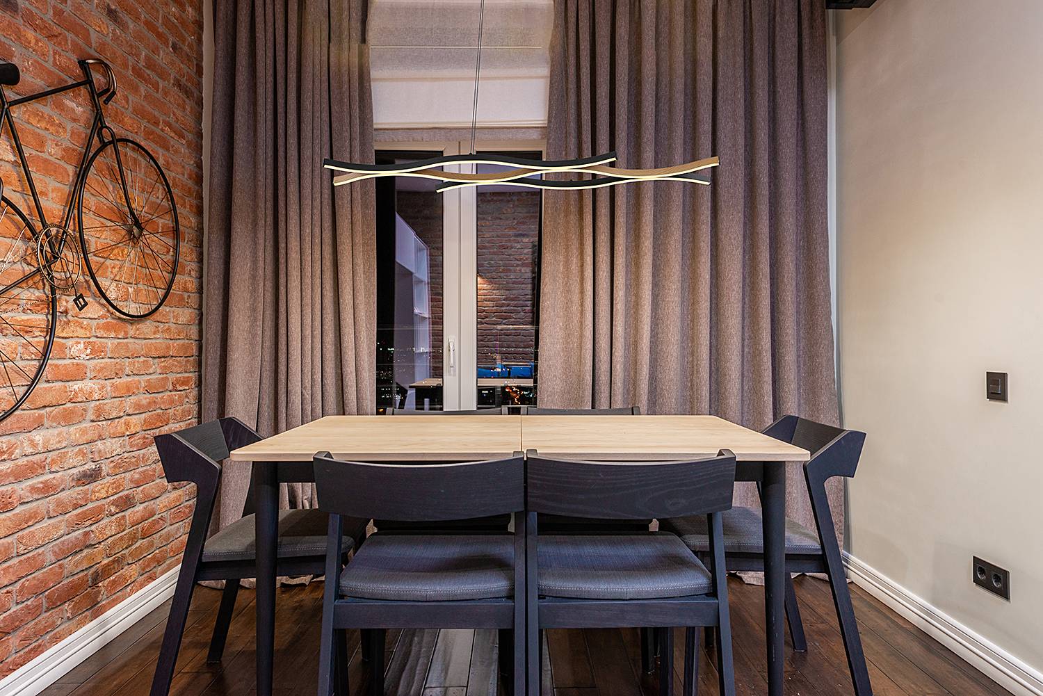 Pendant light Geronimo 1-light aluminum beige black
