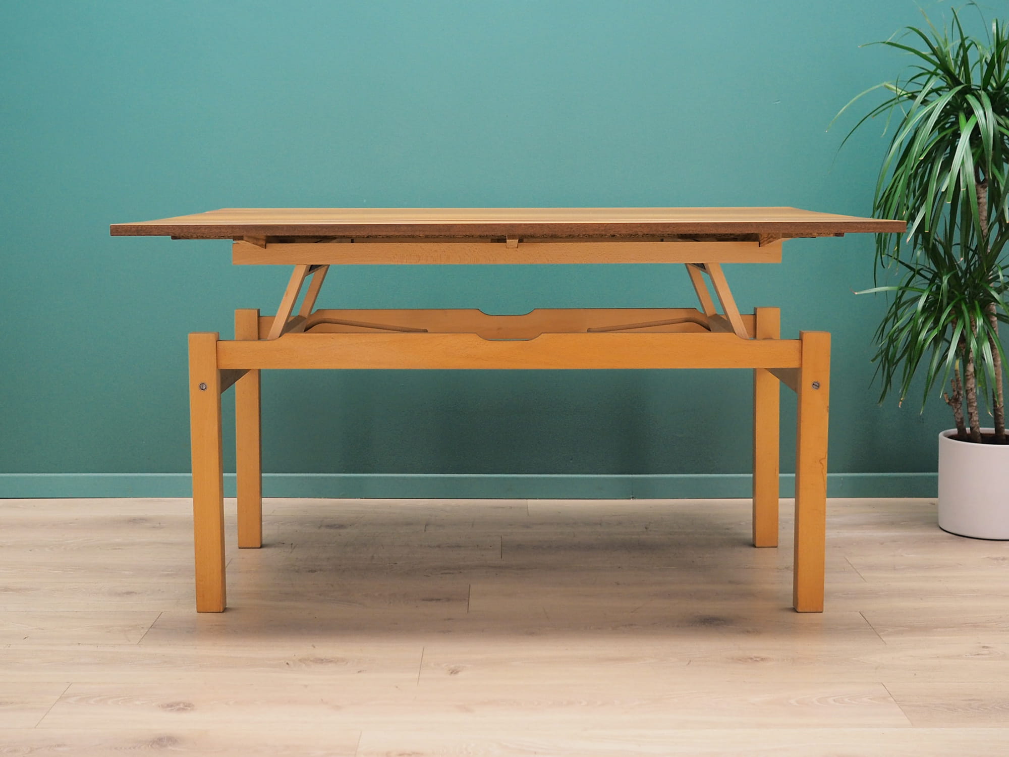 Vintage Table Wood Brown 1980s