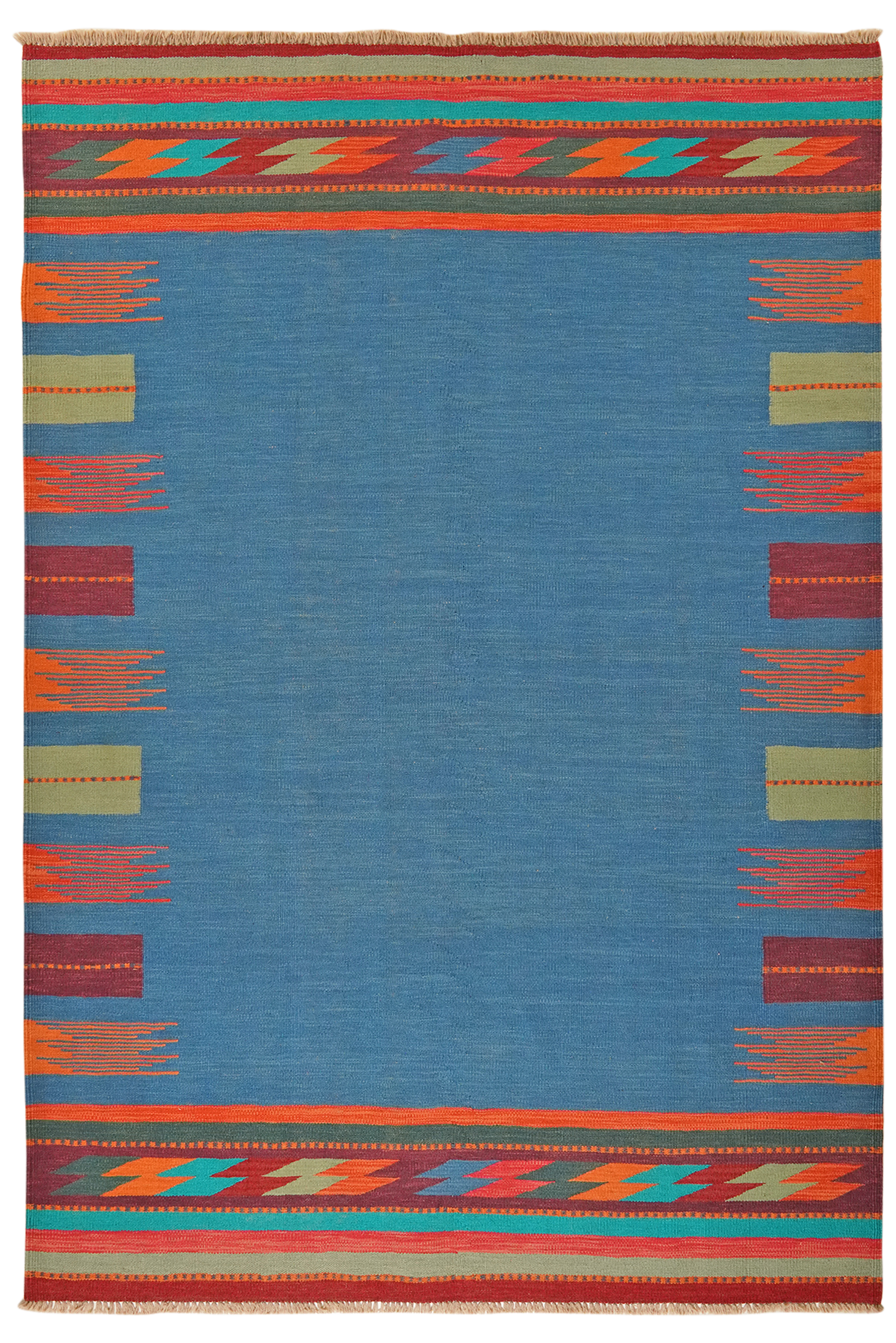 Kilim Gashgai Teppich Blau