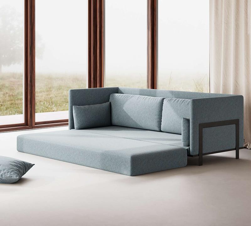 Chill by SLS Schlafsofa 3-Sitzer Velour Lux Dark Green