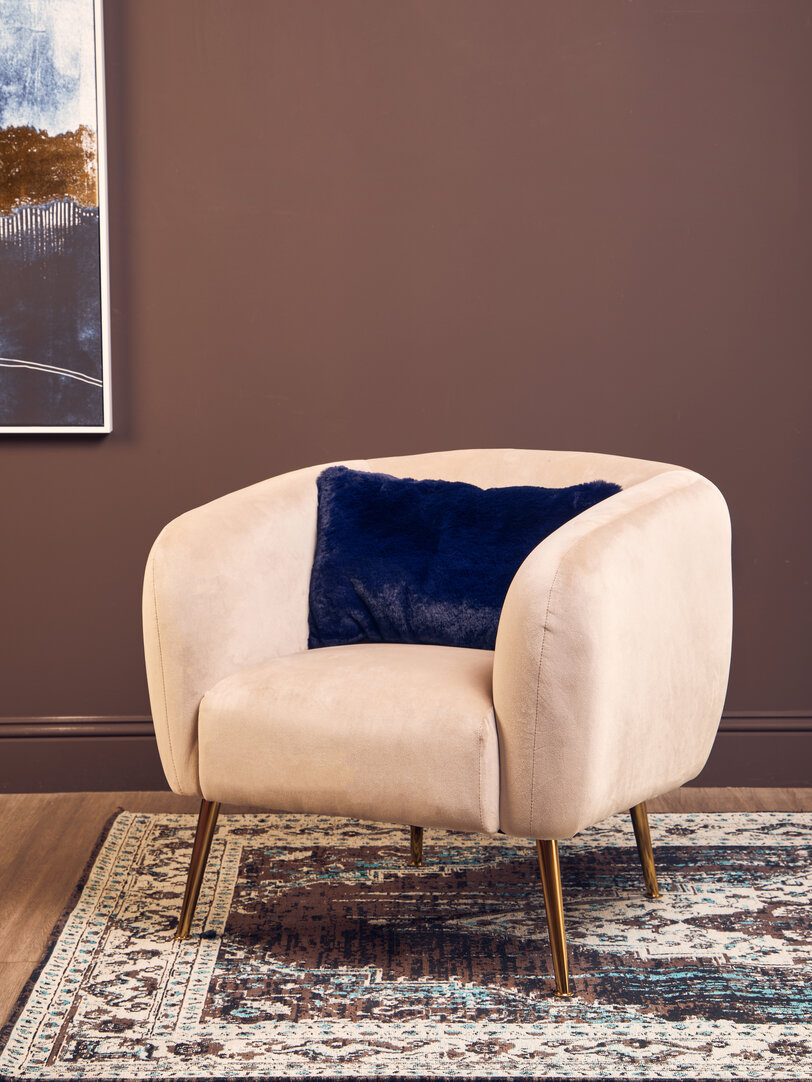 Bosie Lamina Navy Blue Rectangular Pillow