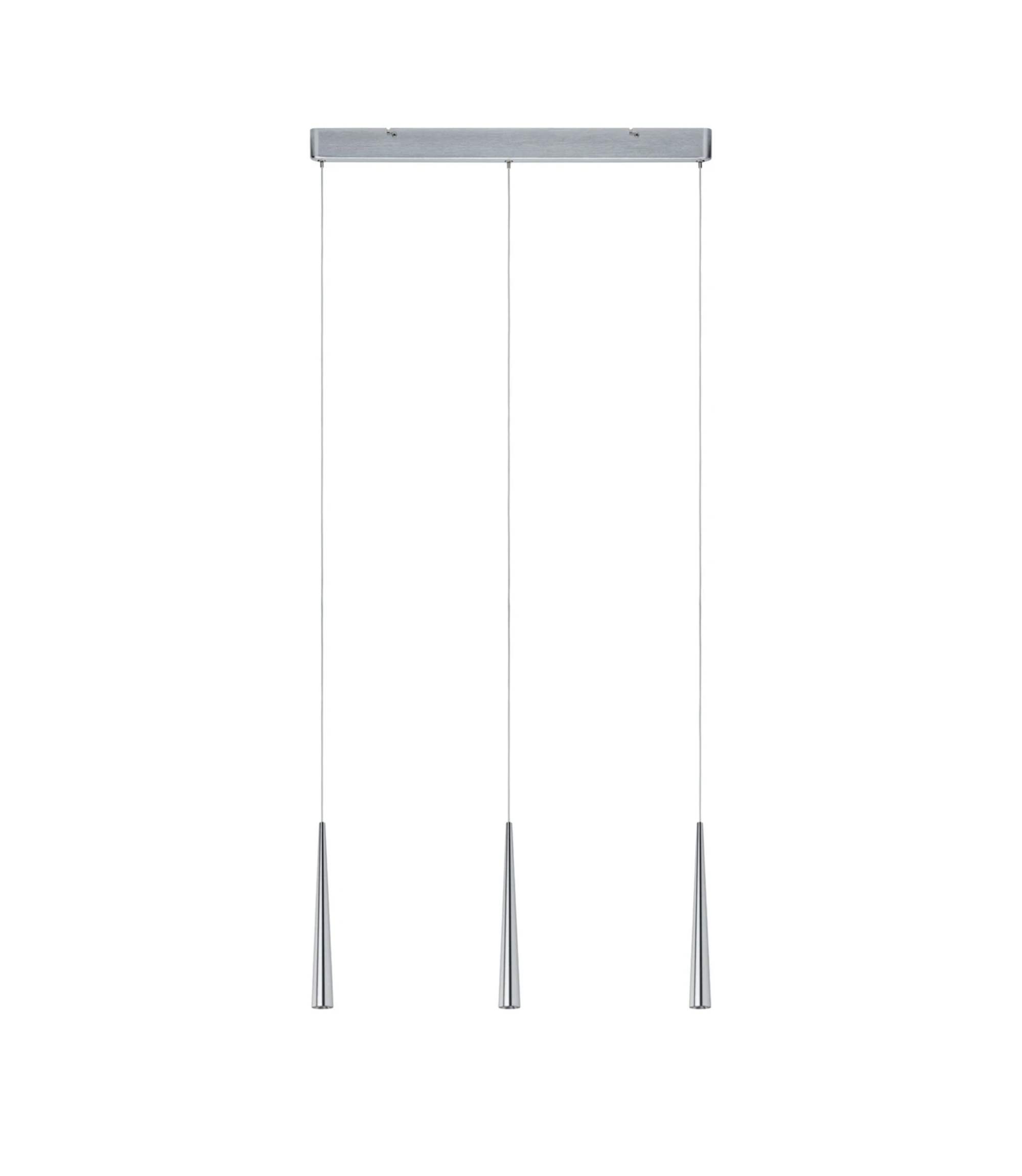LED Pendelleuchte Gutta II 3-flammig Aluminium