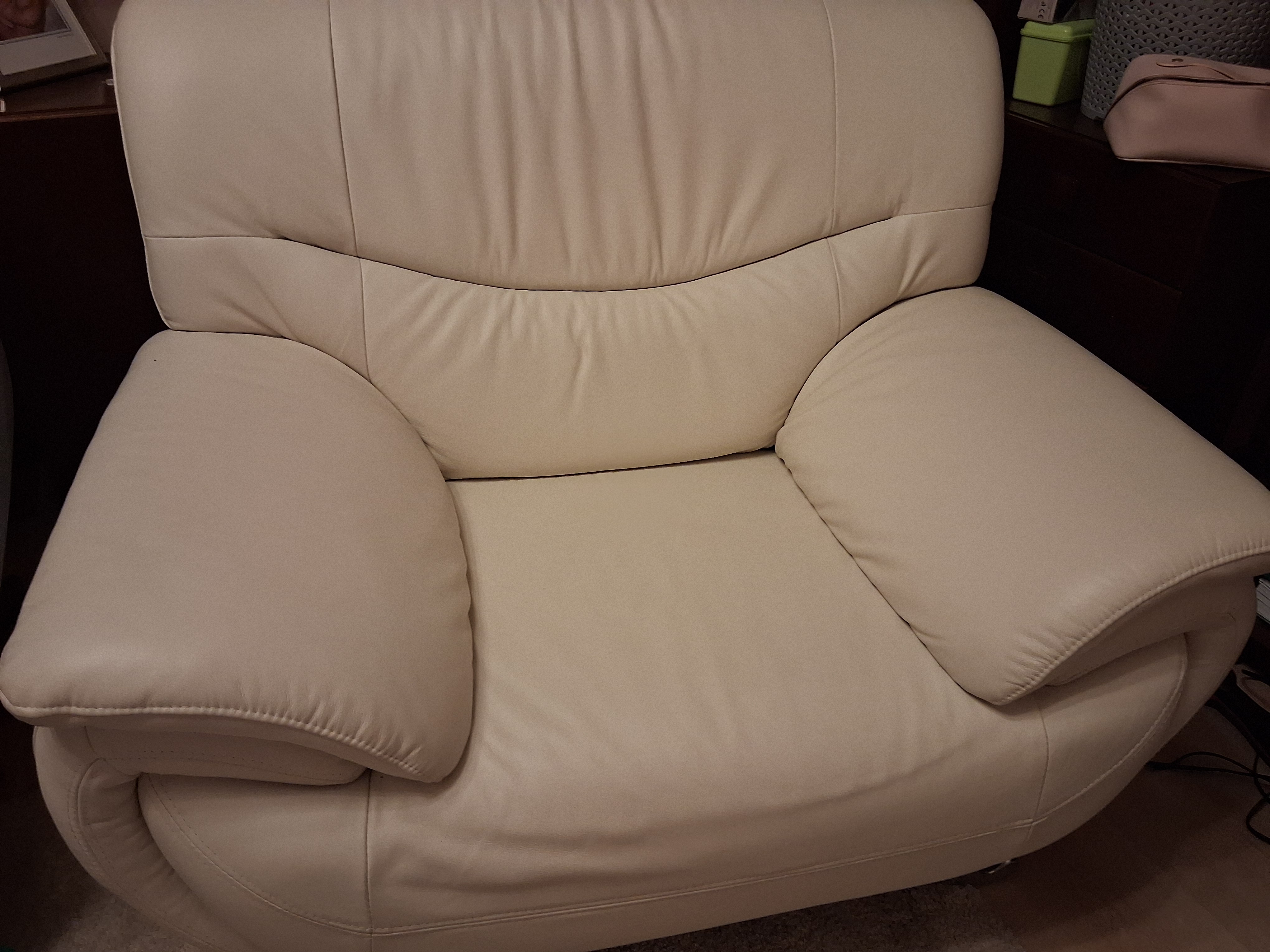 Armchair Leather White
