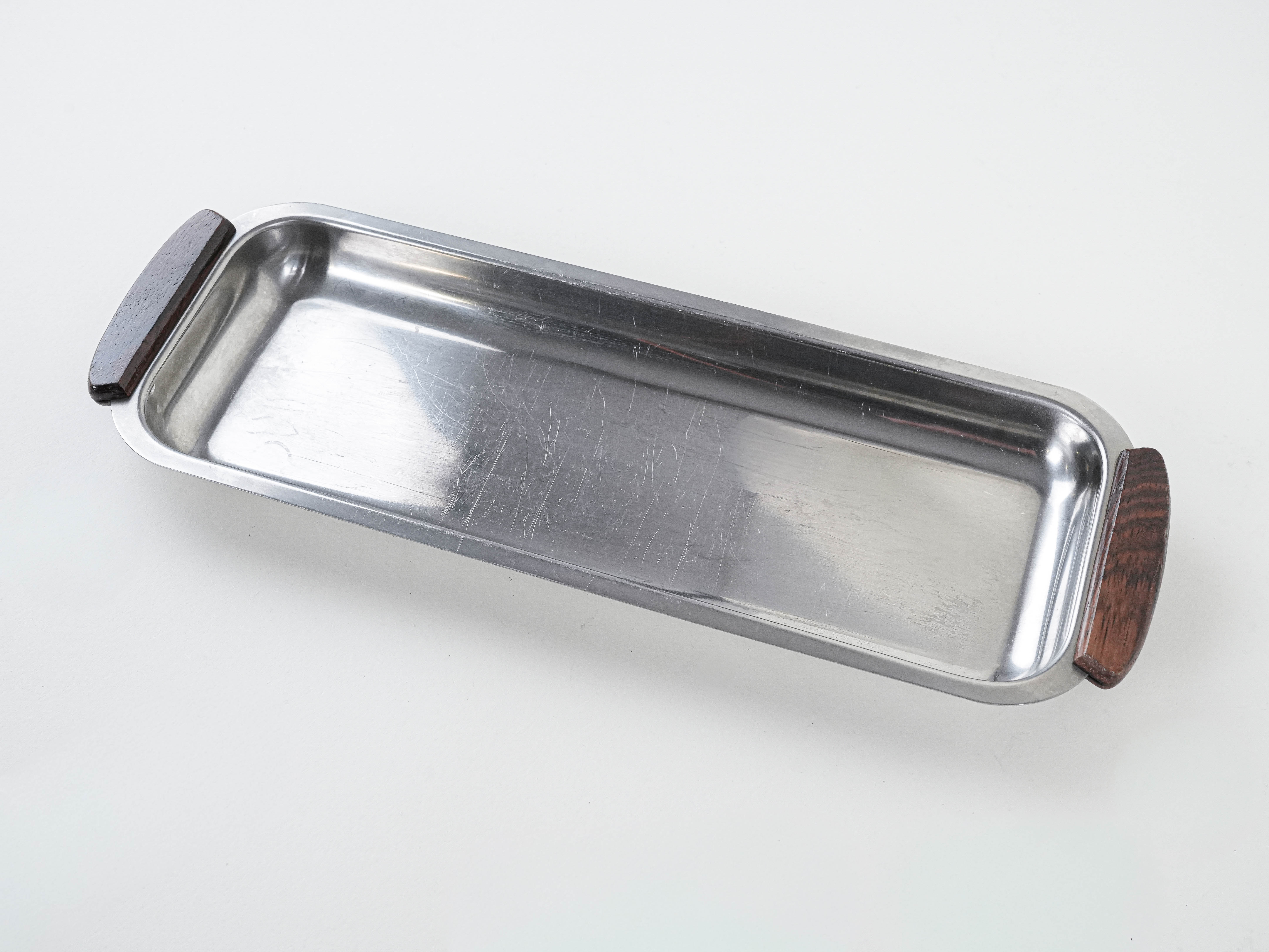 Stainless steel tray 1970s