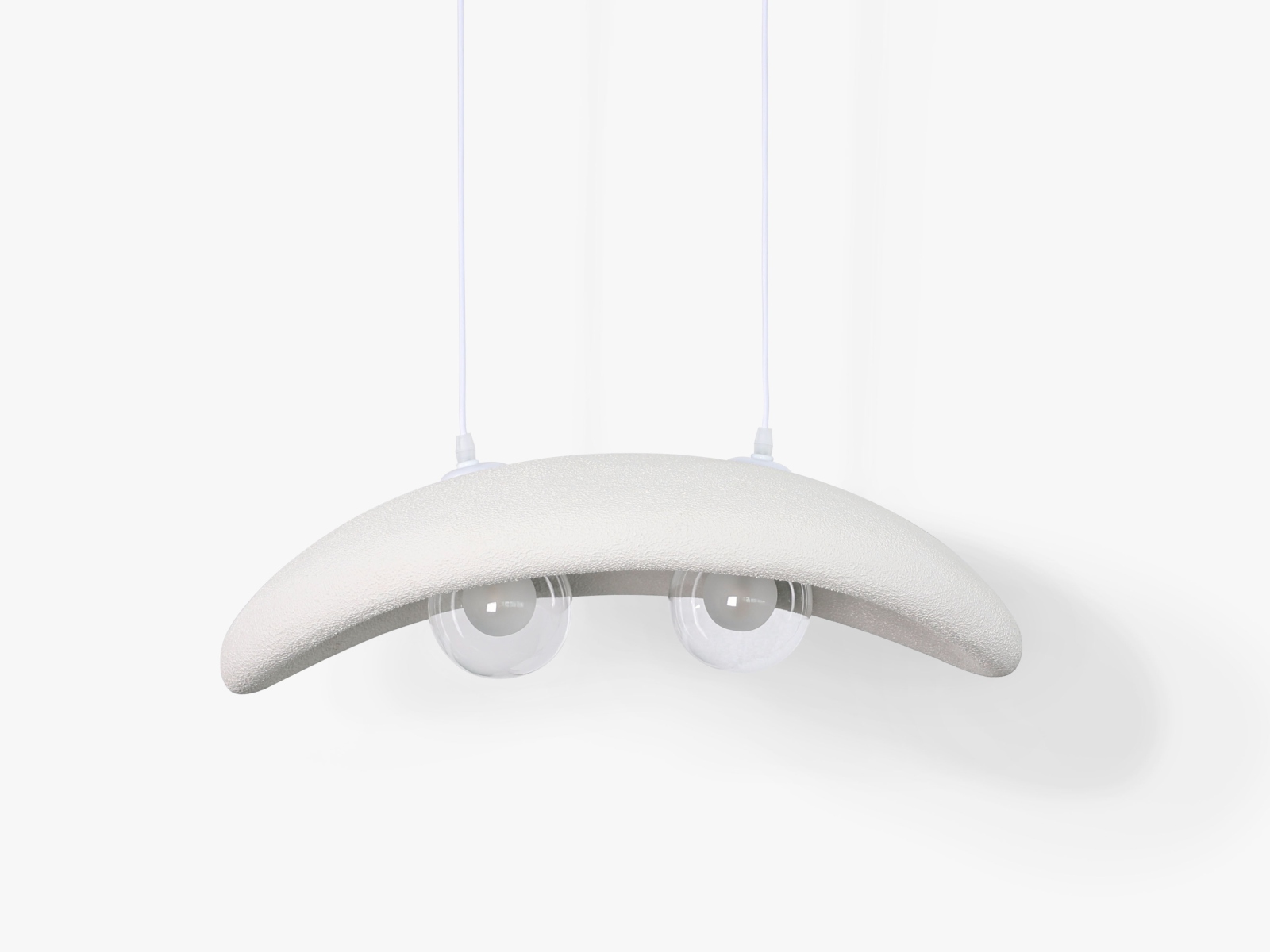 Rut Lampada a sospensione in tessuto bianco 66x50x20 cm