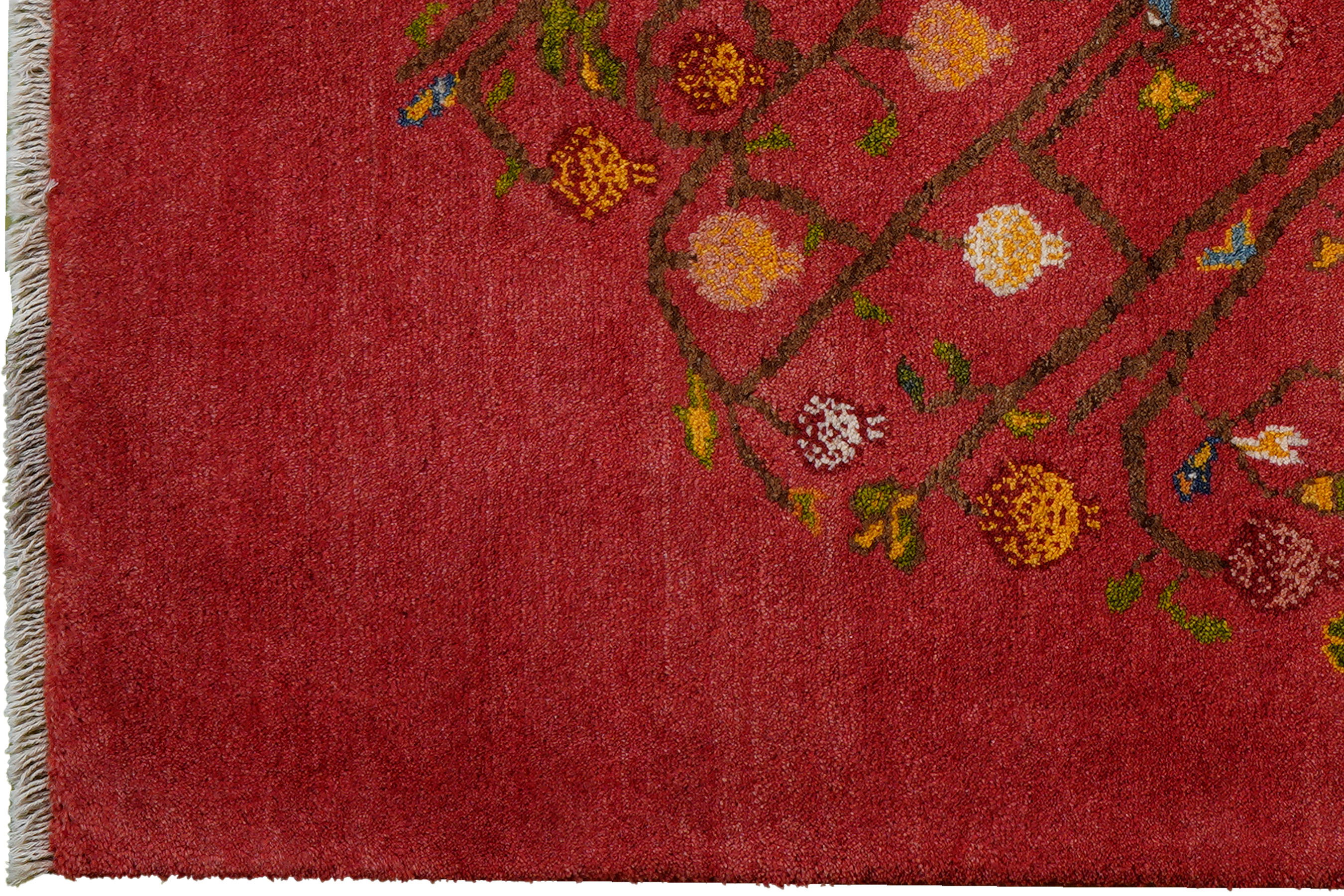 Rizbaf Gabbeh-Teppich Wolle Rot