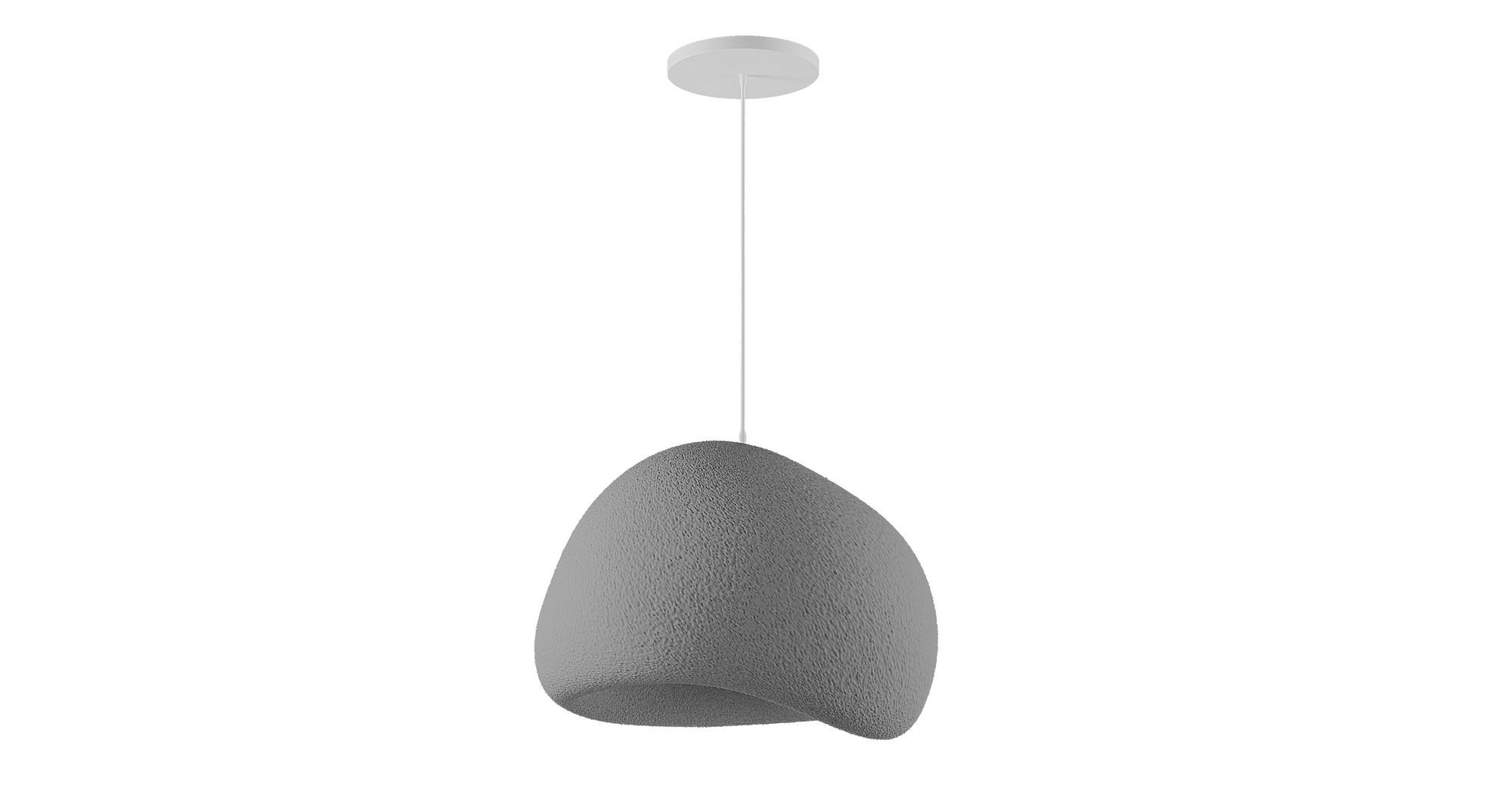 1-Flammig Wabi Sabi Kurai Pendelleuchte Beton Grau