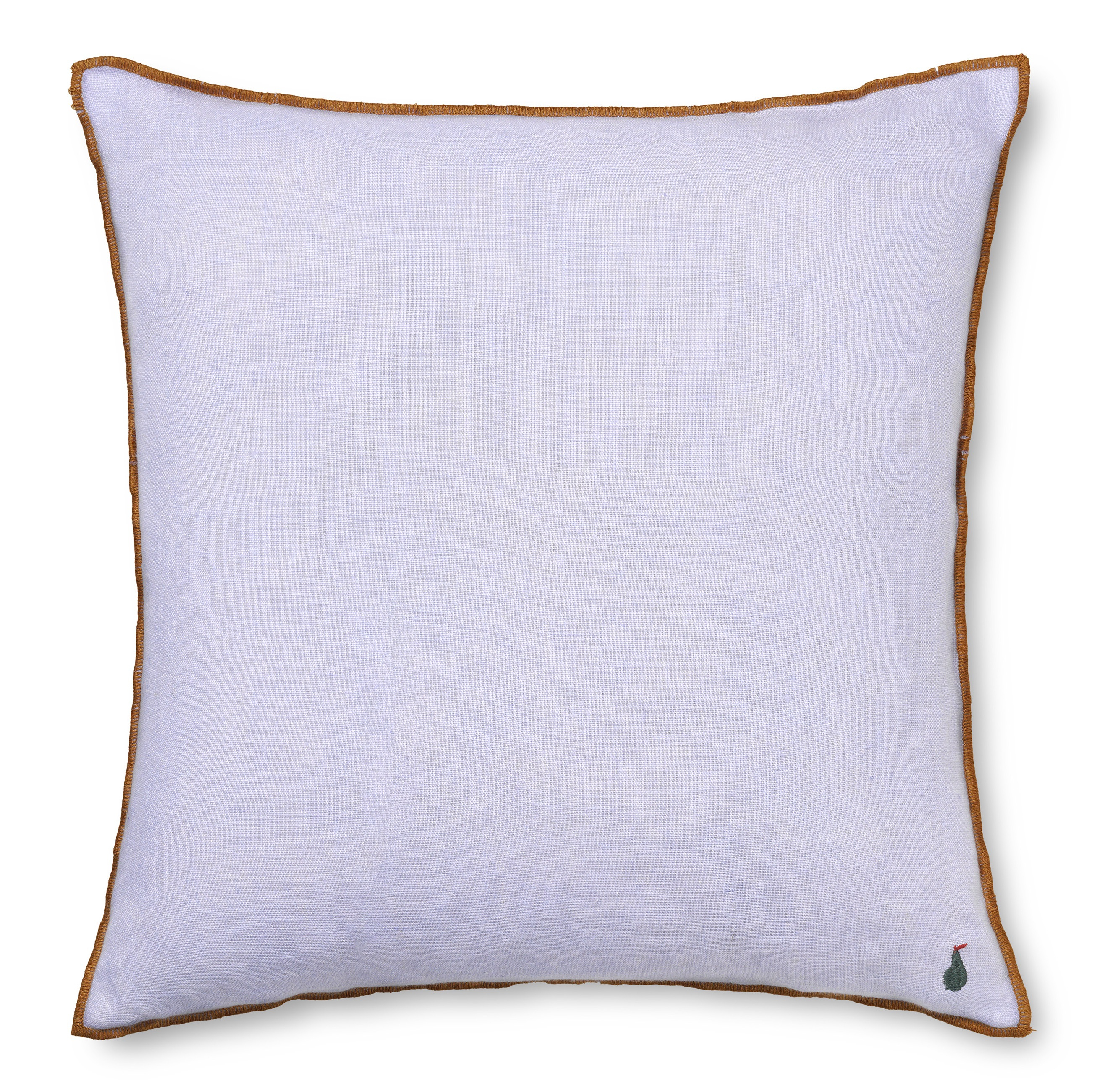 Contrast Linen Kissen Leinen Federfüllung Lila