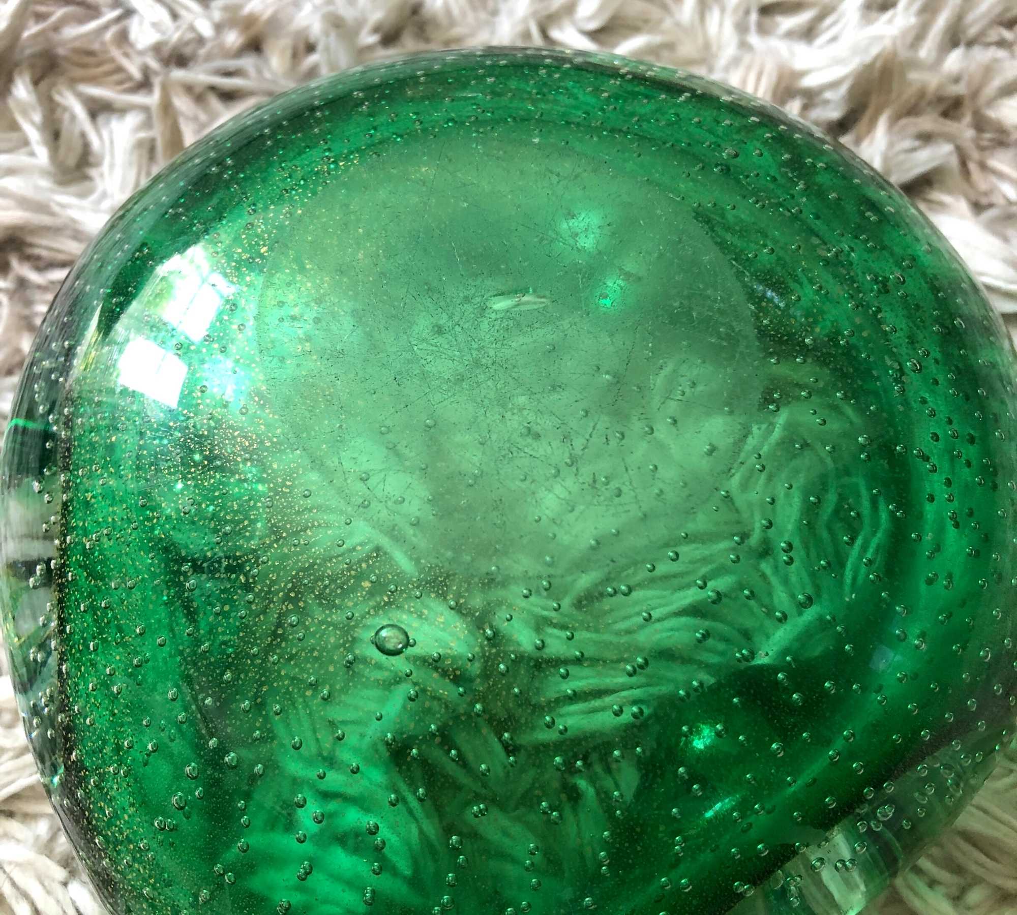 Freiform Glasschale aus Muranoglas Grün 
