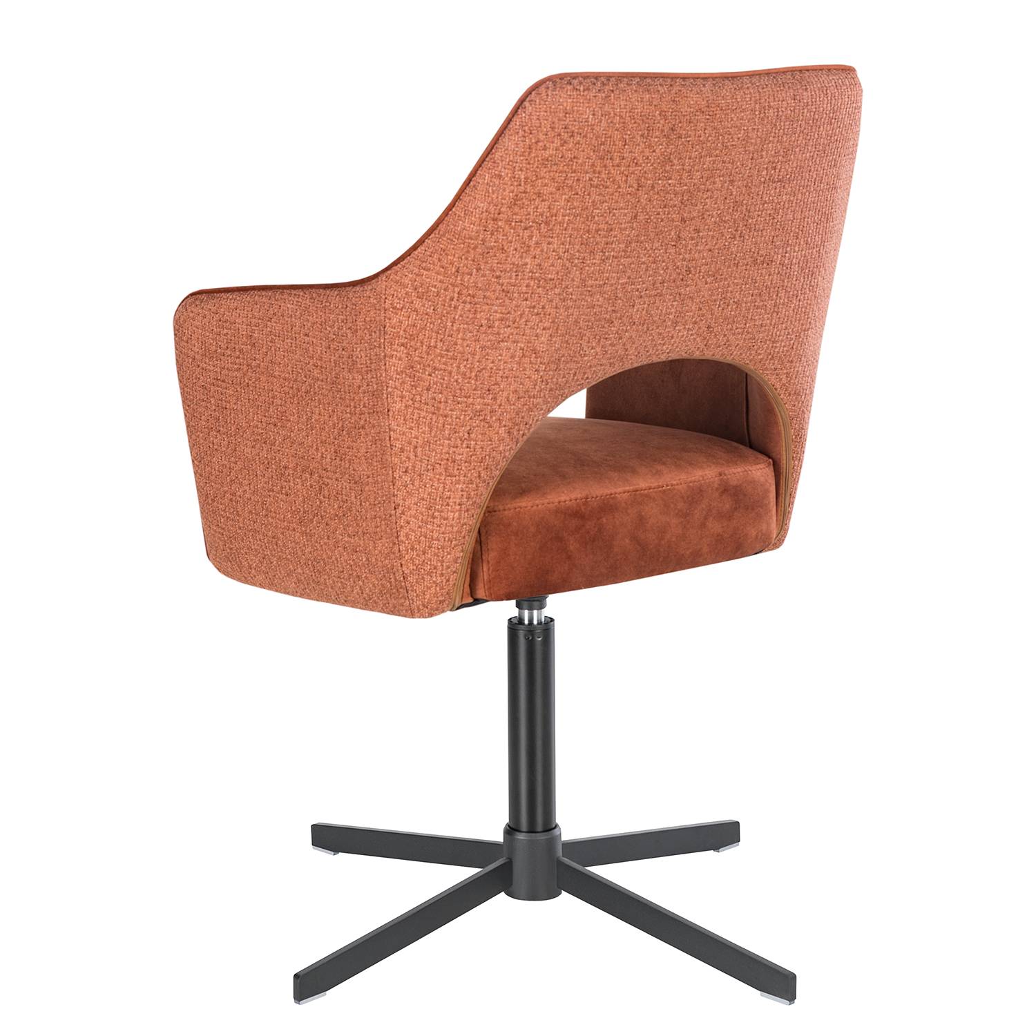 Yellville Typ B Armlehnenstuhl Eisen Textil Rostbraun