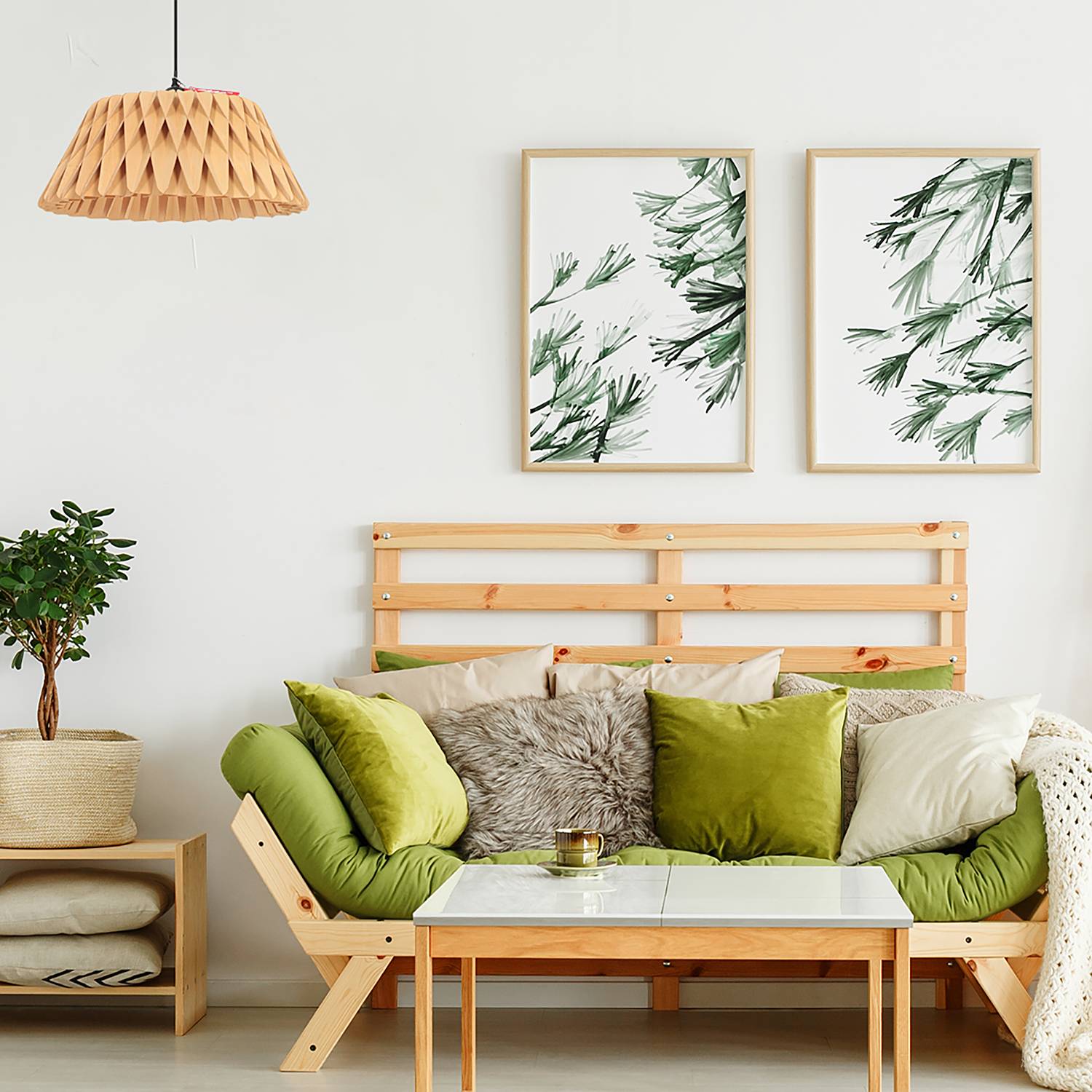 1-Flammig Maze Typ B Pendelleuchte Eiche Teilmassiv